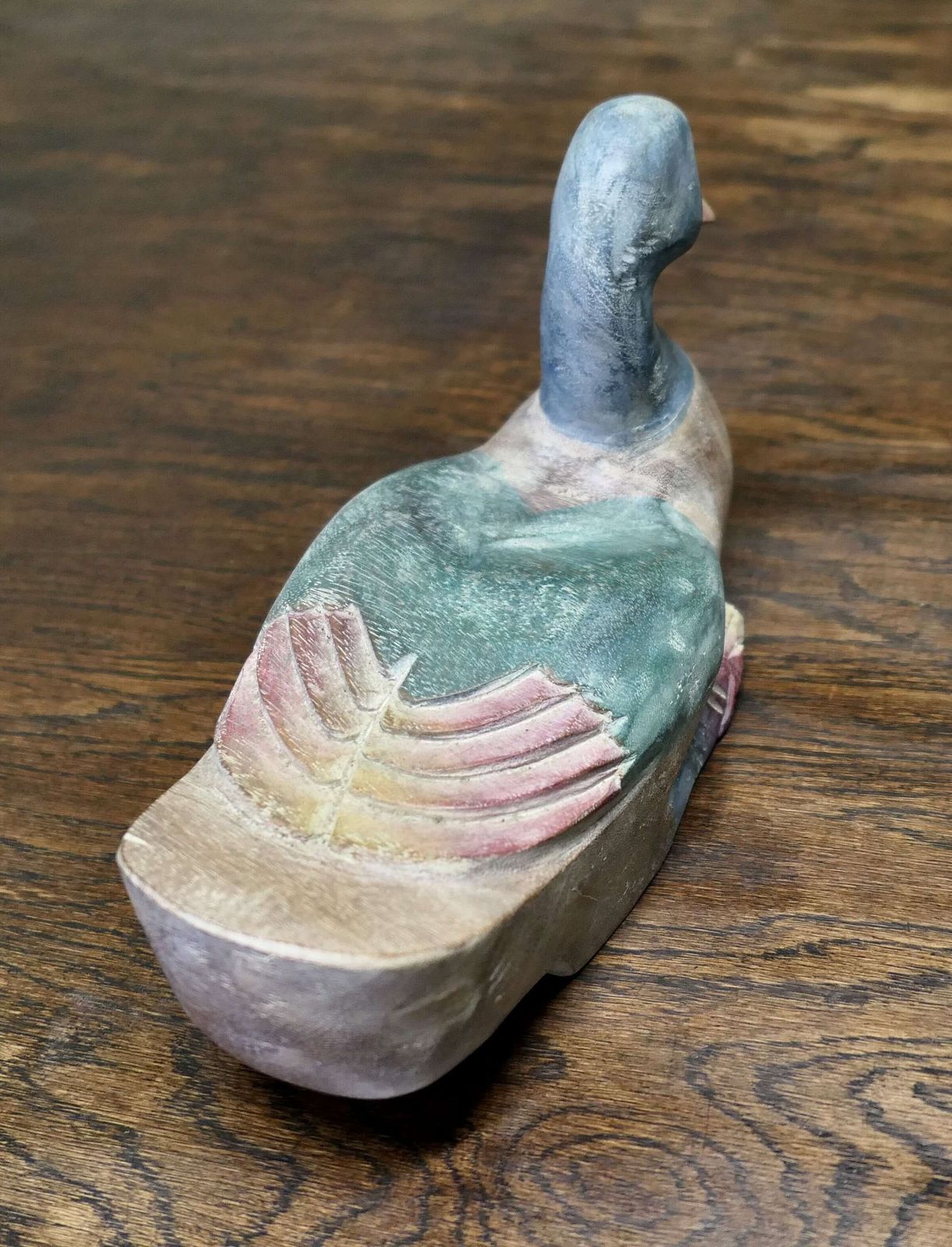 Decorative French Folk Art Decoy Duck This Is A Good Sound Piece Of French Country photo Art