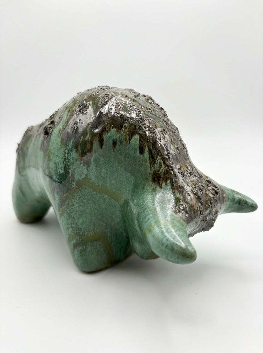 Otto Keramik Classic Ceramic Bull West German Pottery Fat Lava photo 125.0
