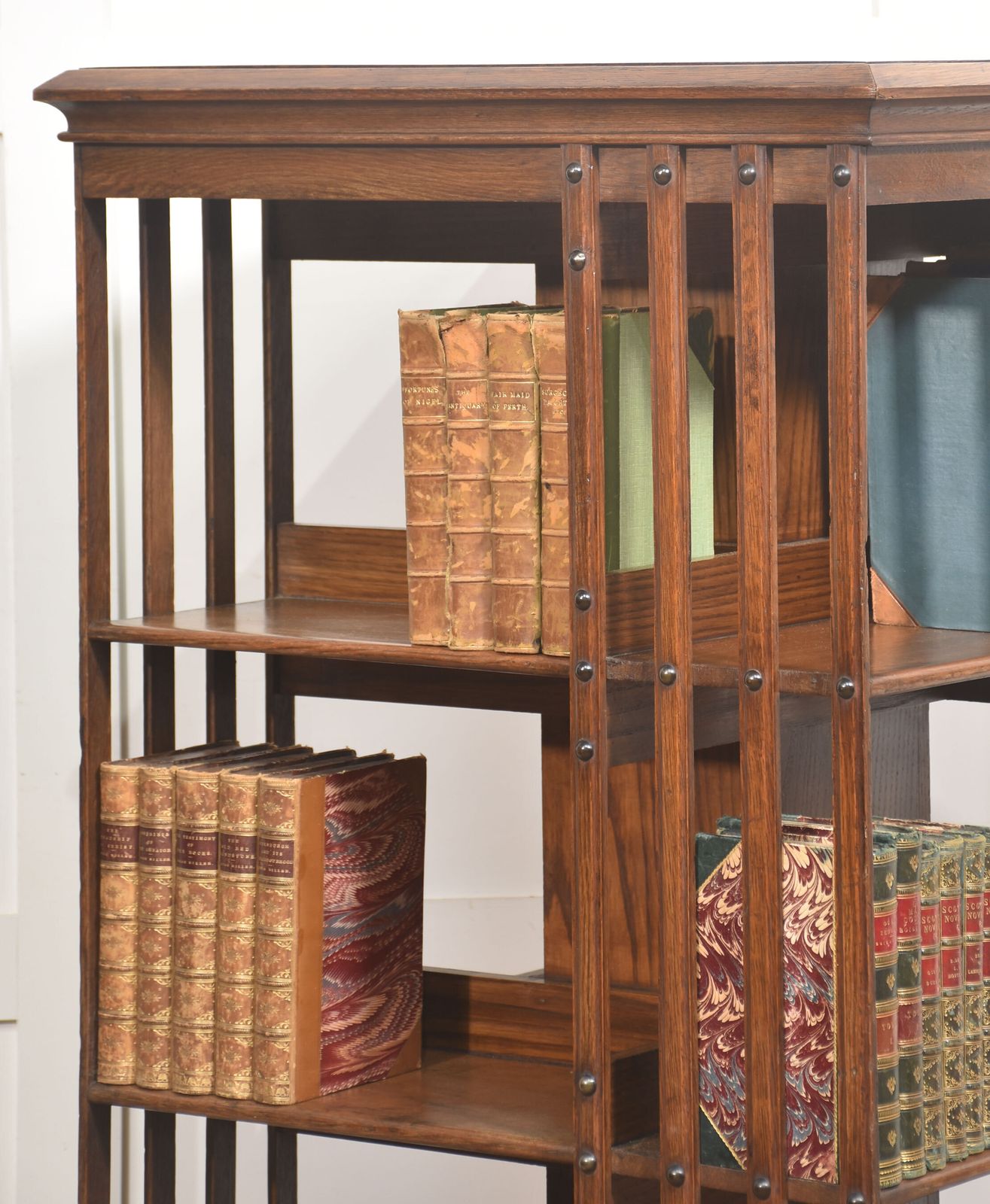 Late 19th Century Oak Revolving Bookcase By Trubner & Co photo for sale