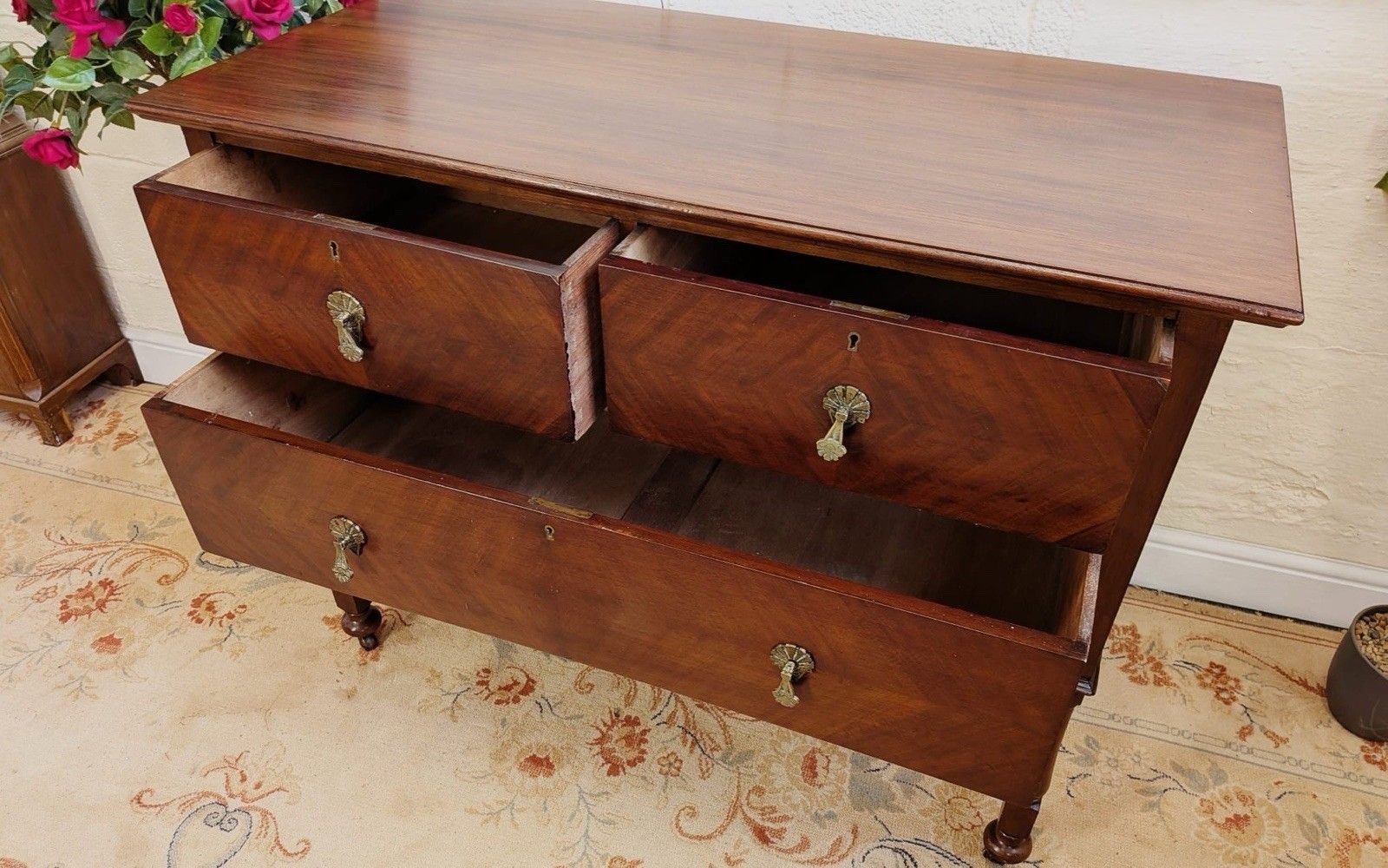 Early 20th Century Mahogany Chest Of Drawers photo vintage