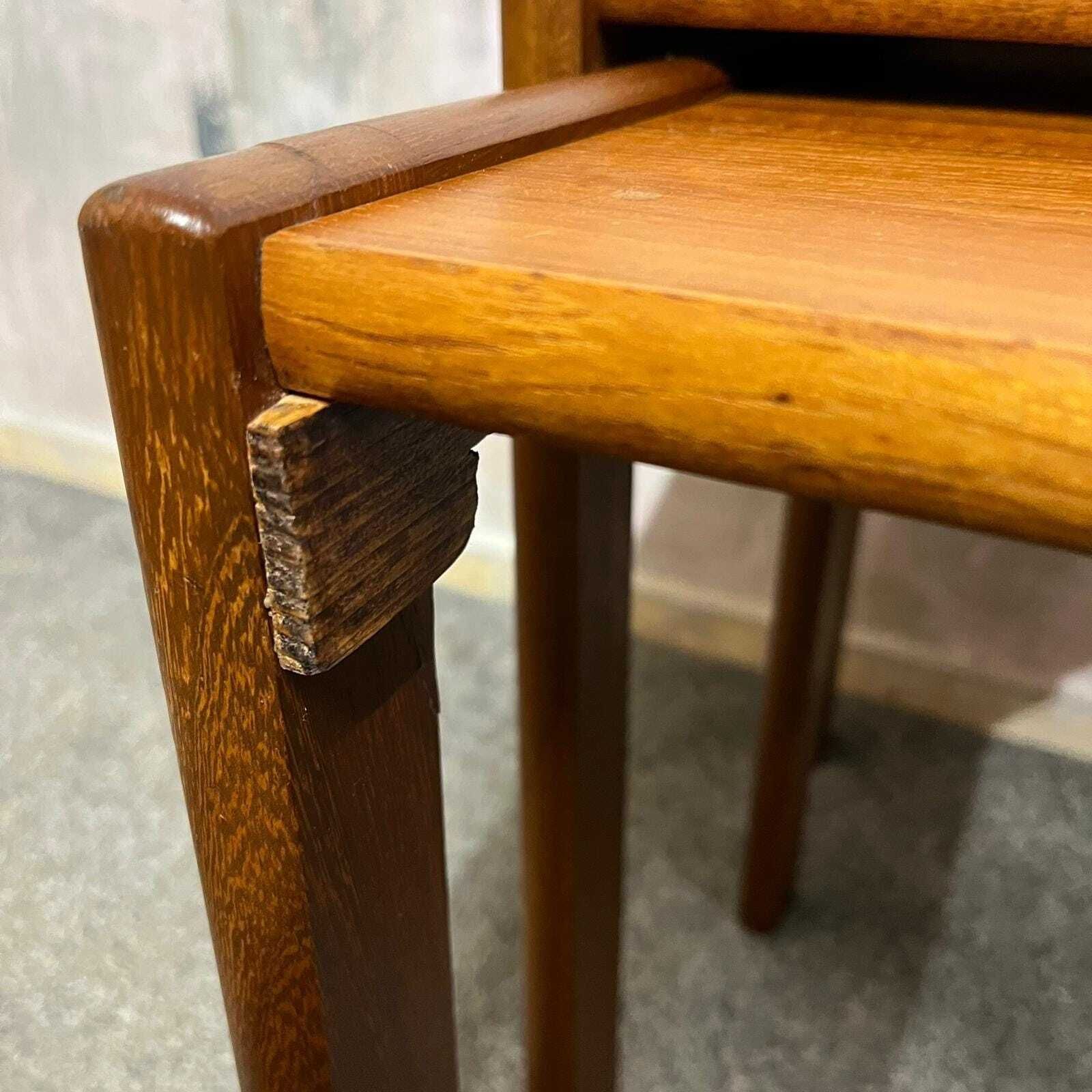 Danish Nest Of Tables Brdr Furbo Spottrup Mid Century Teak Side Tables Vintage photo furniture