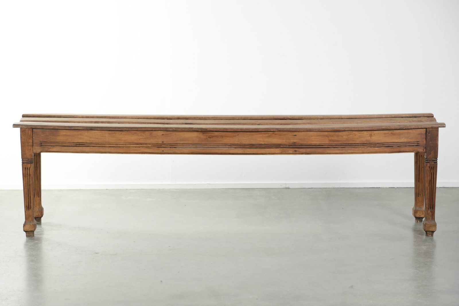 Stylish Antique French Oak Hall Bench/Dining Table Bench From The Late 19th Century photo for sale