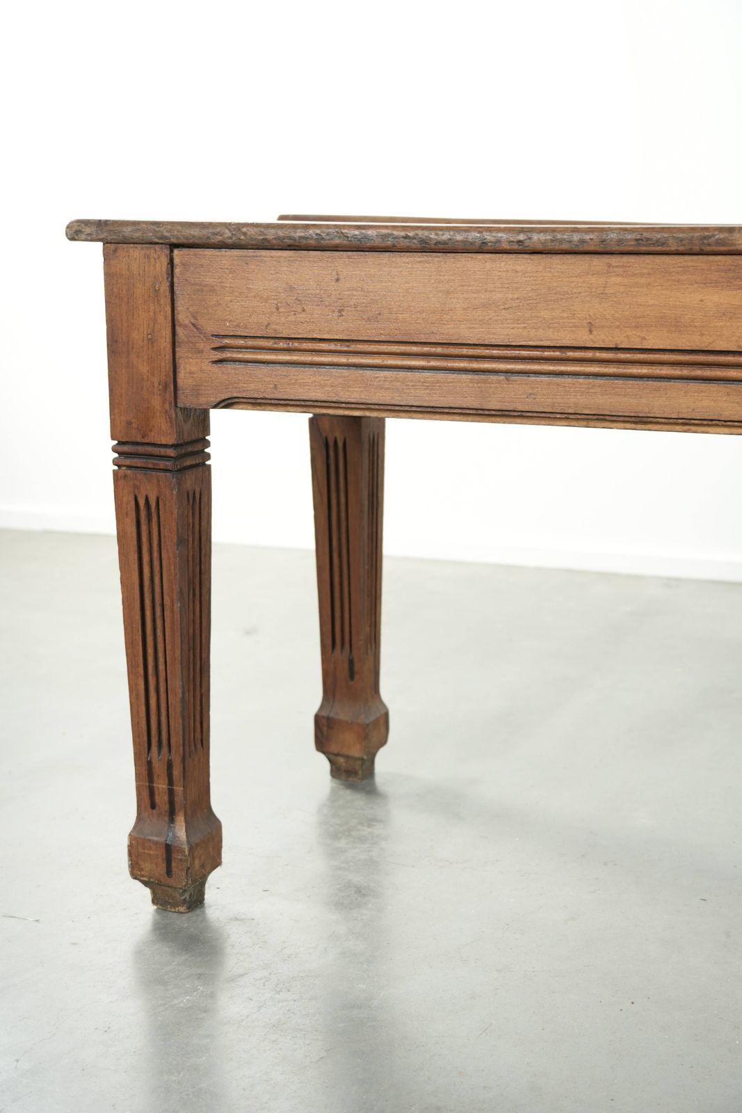 photo furniture Stijlvolle Antieke Franse Eiken Hal /Eettafelbank Uit De Late 19e Eeuw
