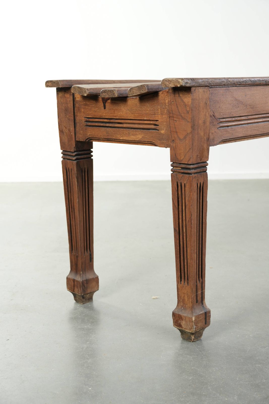 photo for sale Stylish Antique French Oak Hall Bench/Dining Table Bench From The Late 19th Century