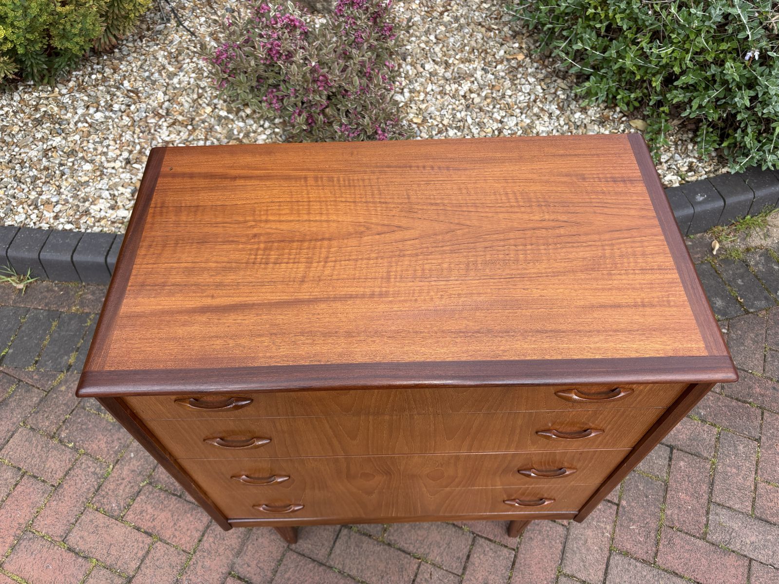 Mid Century Teak And Mahogany Chest Of Drawers photo Furniture
