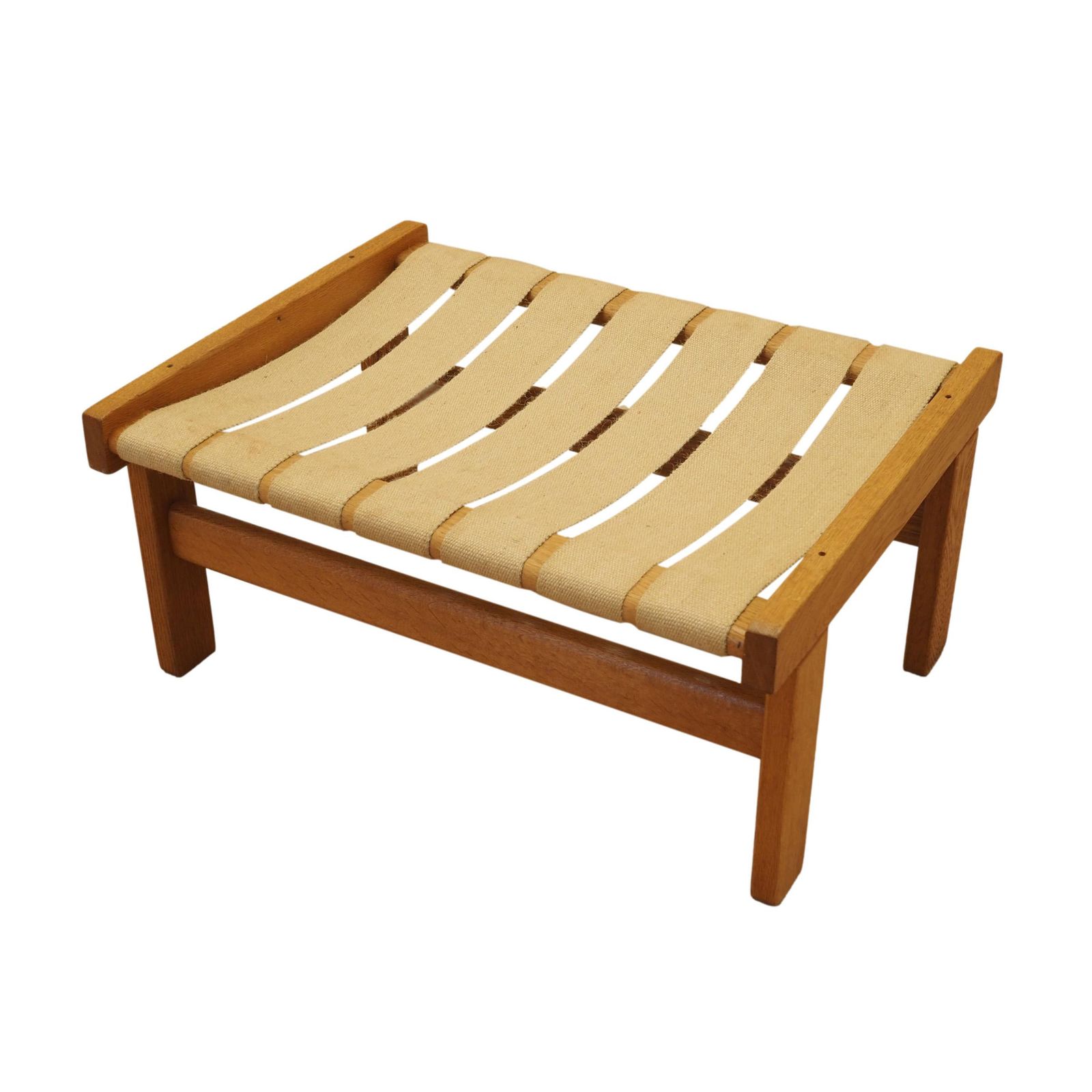 Eiken voetenbank, Deens design, ca. jaren 1960, gemaakt in Denemarken