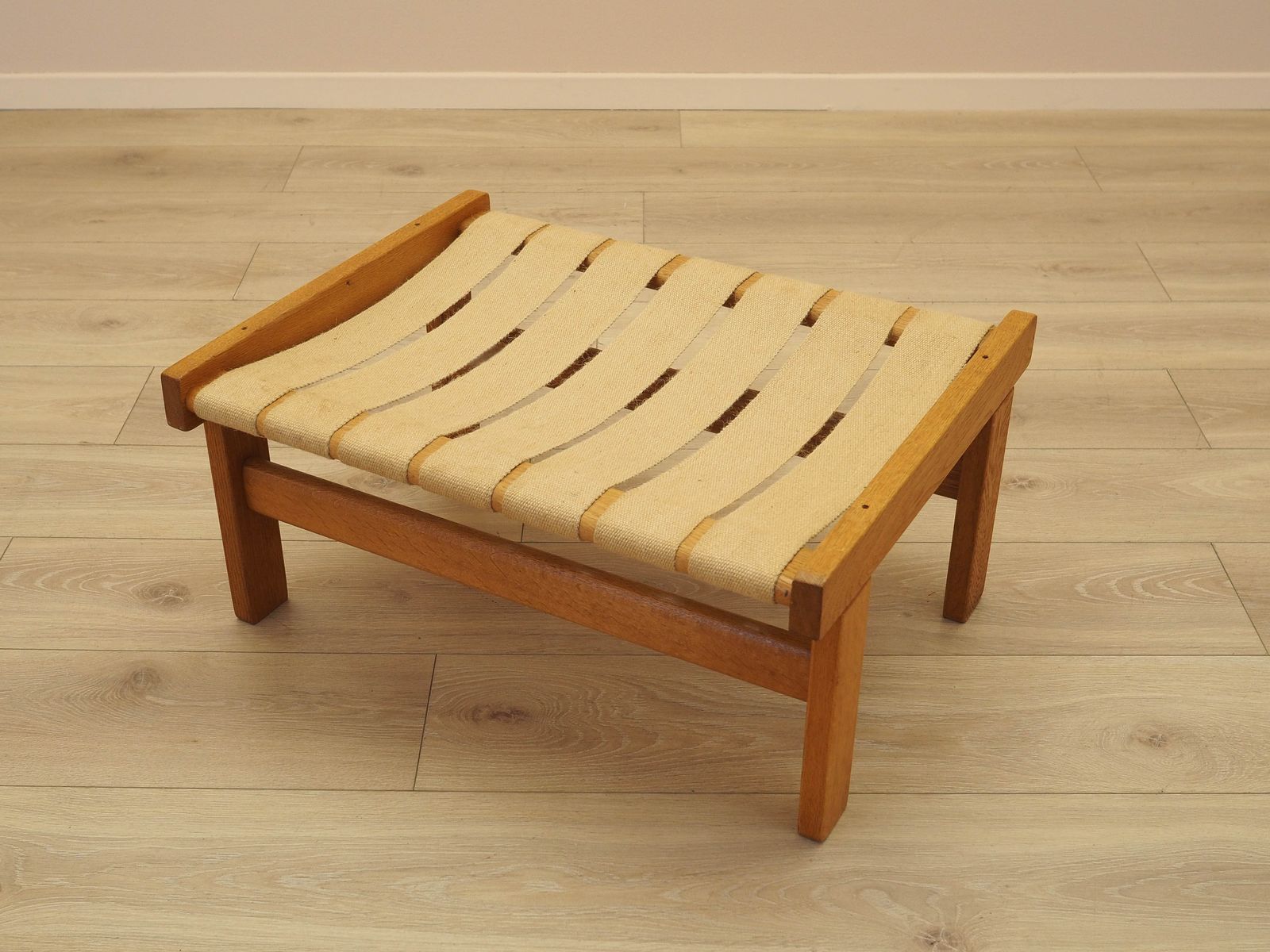 Eiken voetenbank, Deens design, ca. jaren 1960, gemaakt in Denemarken photo furniture