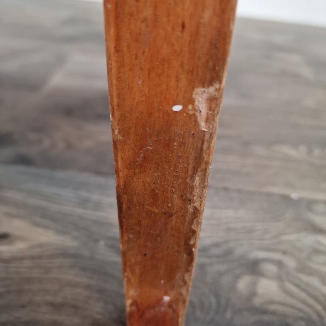 photo vintage Mid Century Kitchen Stool Vinyl Top Utility Seat Retro Vintage Mcm Upcycle