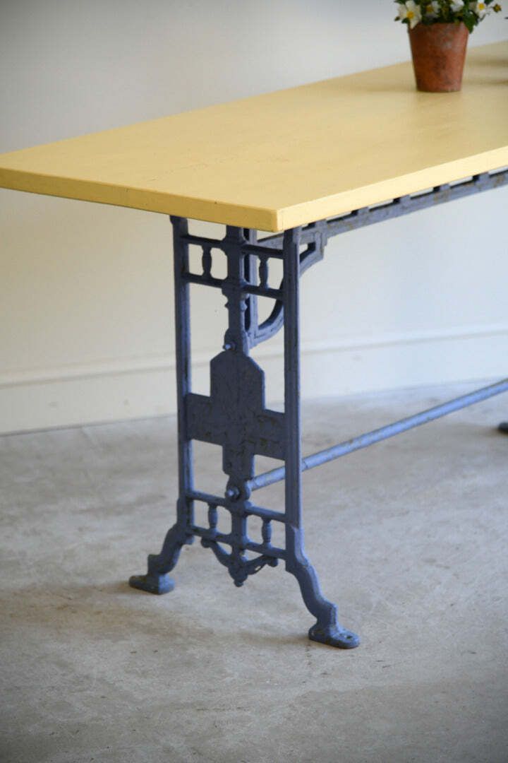 photo for sale Painted Cast Iron Table
