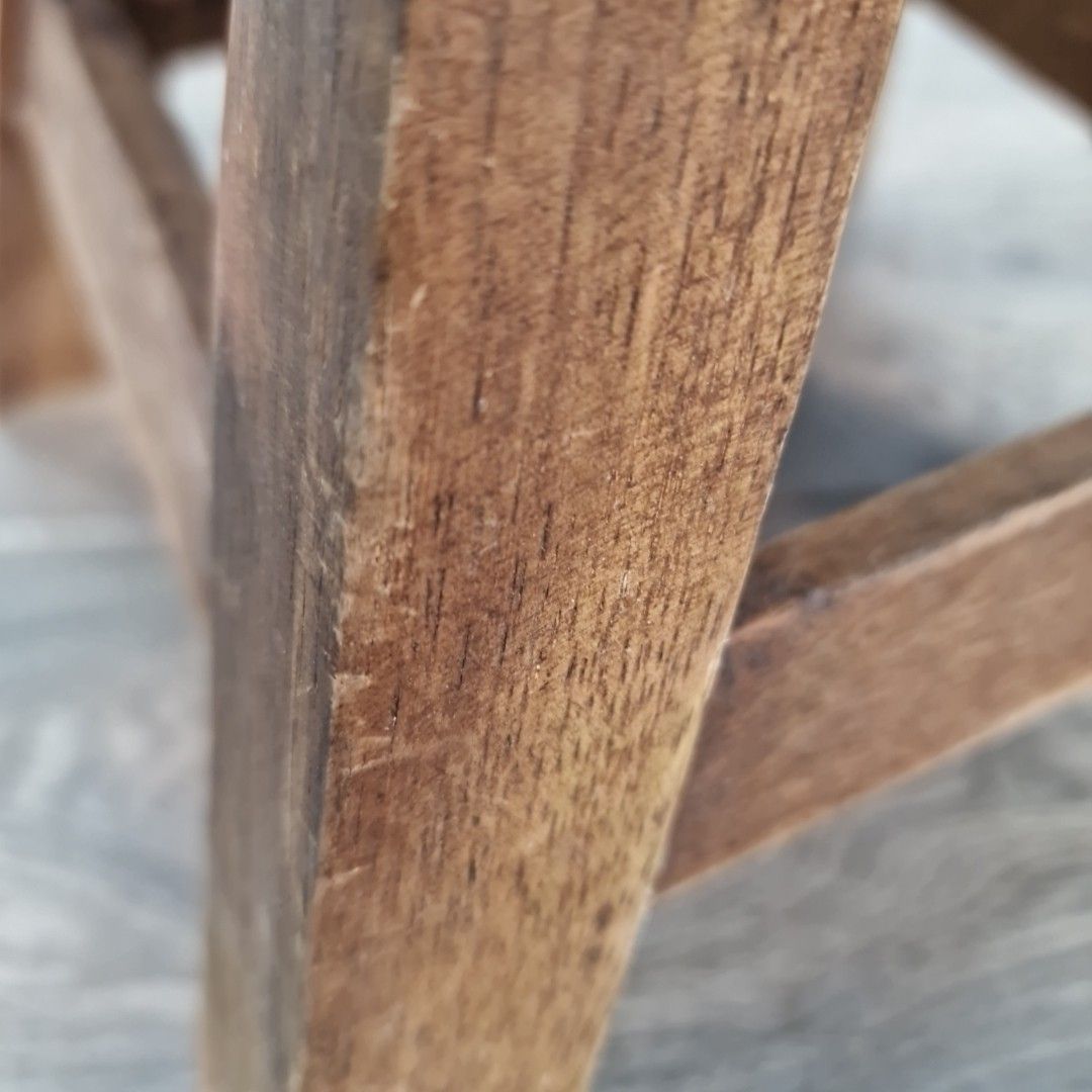 photo vinterior Vintage Wooden Childs Stool Painted Nursery Step Seat Duck Design Rustic Kids