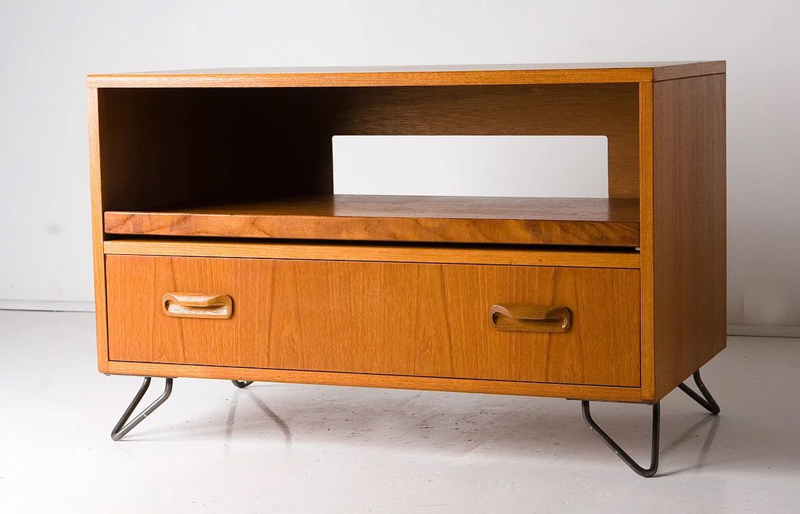 G Plan Fesco 1970s Mid Century Retro Teak Tv Media Cabinet Stand photo buy