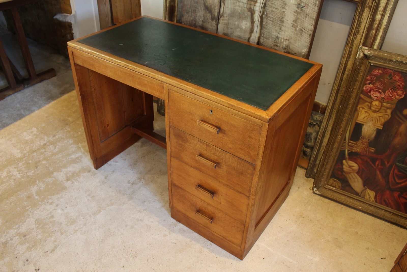 Heals Oak Desk Voysey Family Arts And Crafts C1920 photo buy