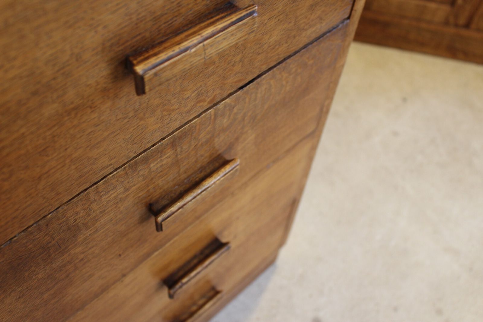 photo furniture Heals Oak Desk Voysey Family Arts And Crafts C1920