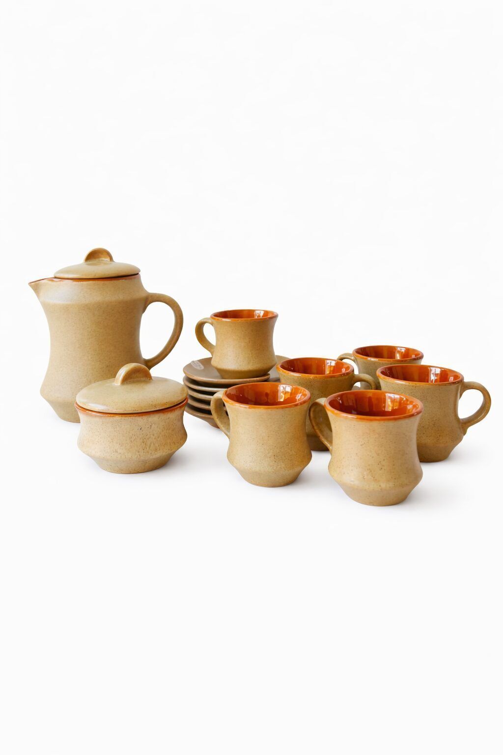 Keramiek thee-/koffieservies, midden 20e eeuw