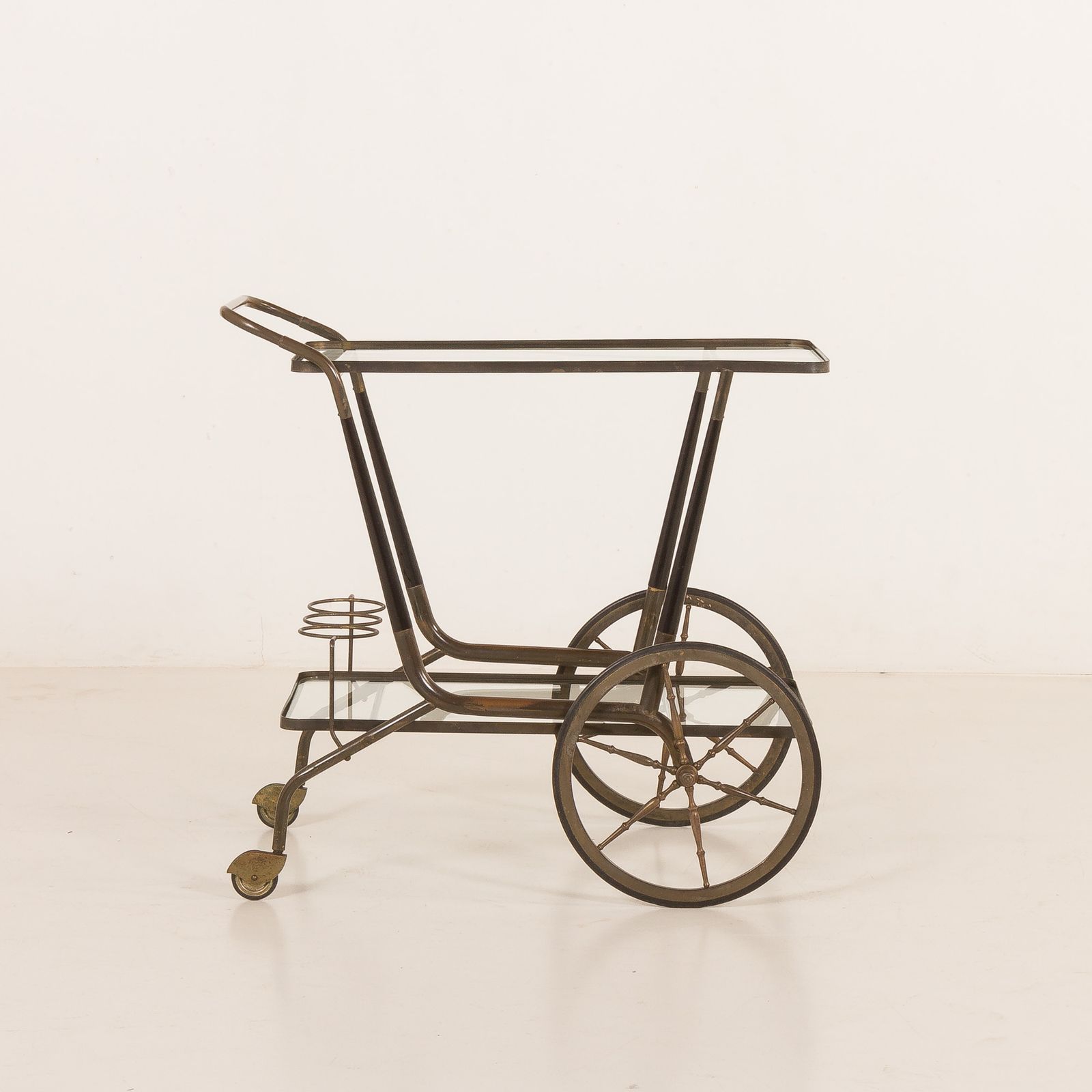 Italian Mid Century Bar Cart, Serving Trolley Attr. To Cesare Lacca, 1950s photo furniture
