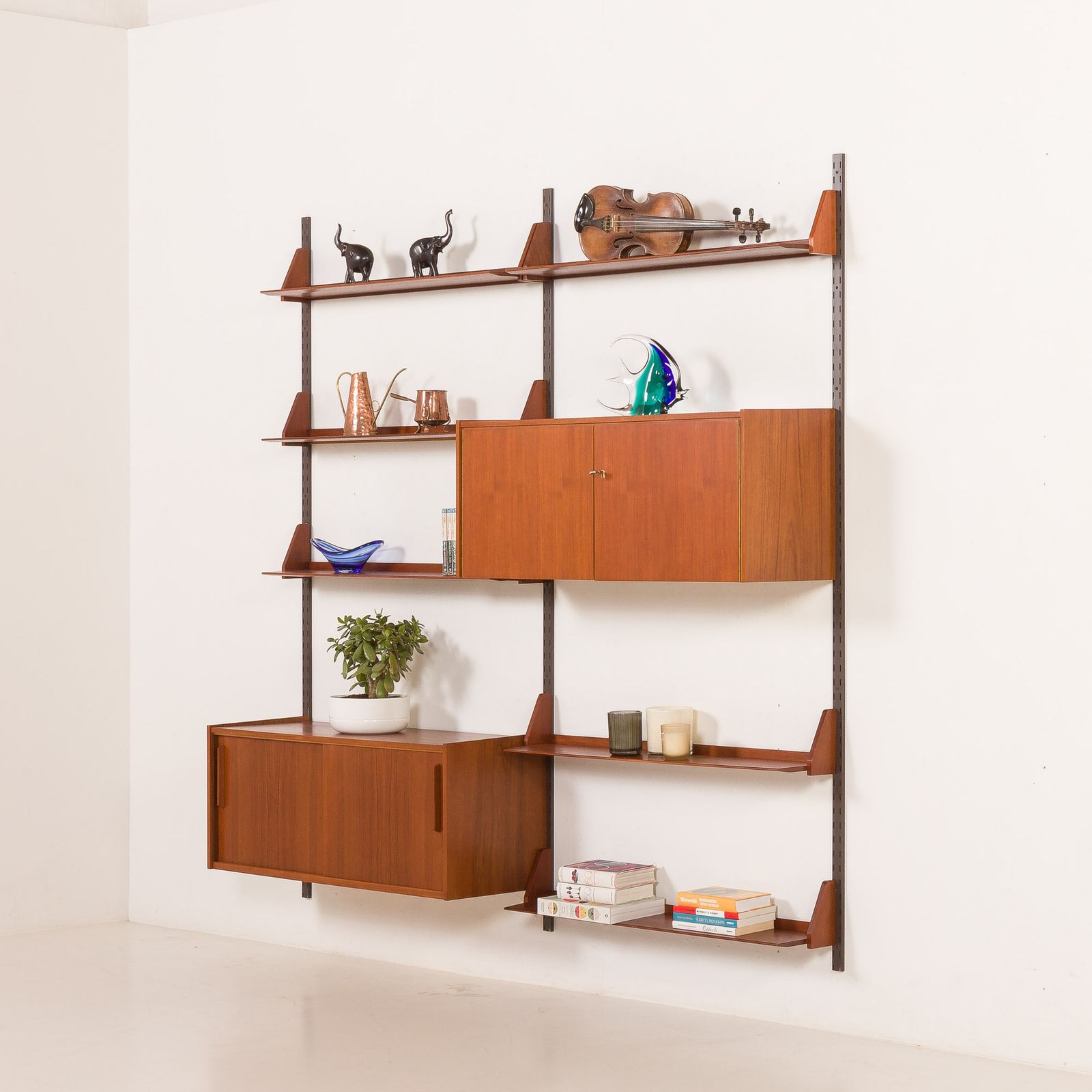 Mid Century Teak Wall Unit By Dieter Reinhold For Wk Möbel, Germany, 1960s