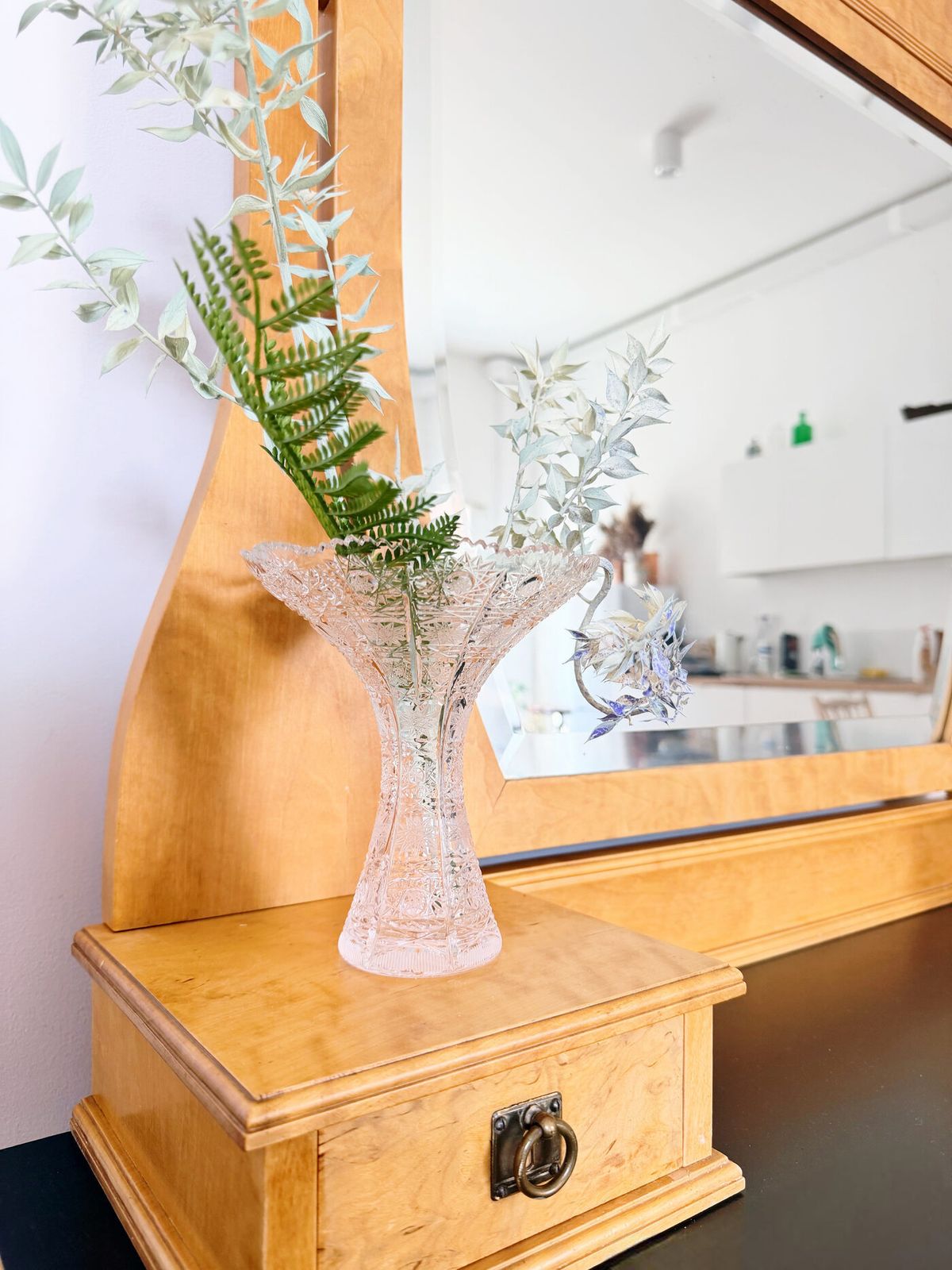Handgeslepen Boheems 24% loodkristal vaas – Tsjechië photo Woonaccessoires