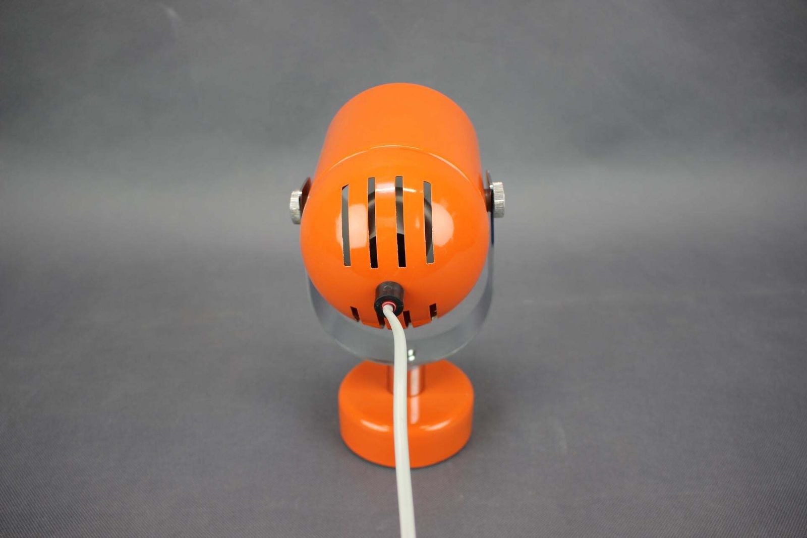 Oranje metalen en chromen lamp uit de jaren 1970 van Stanislav Indra, Tsjecho-Slowakije photo Verlichting