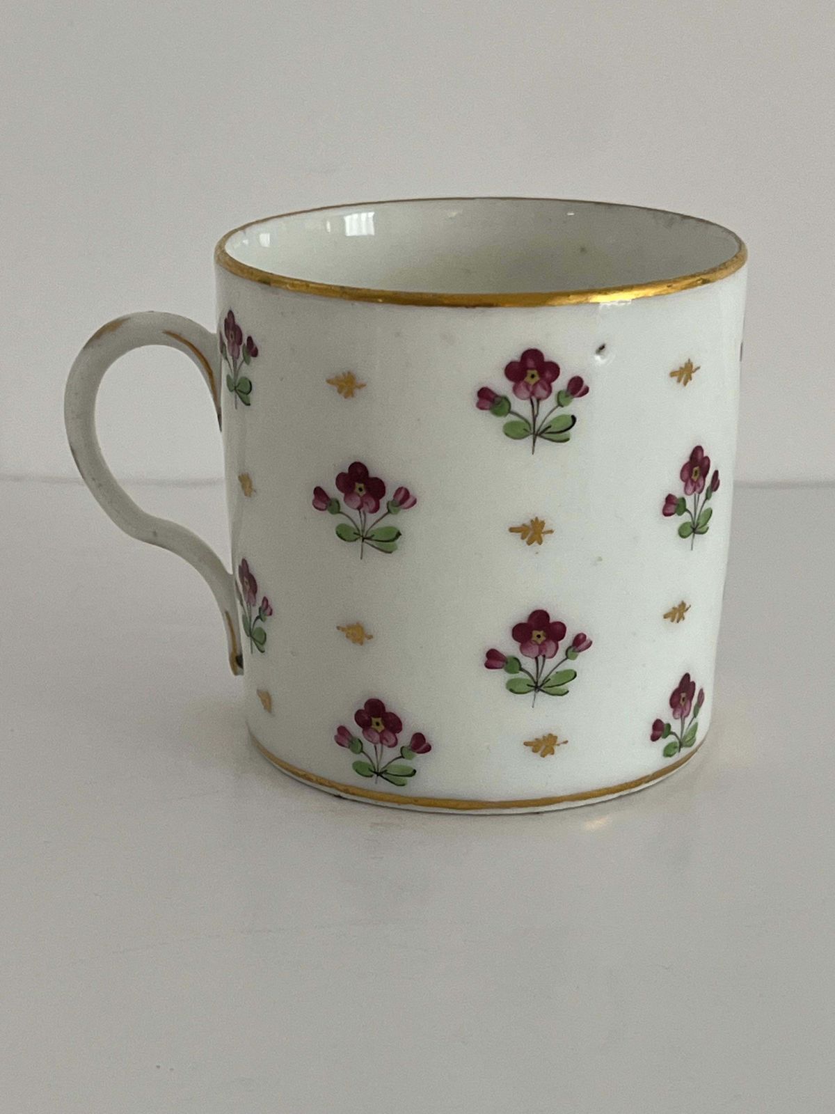 Old Paris Porcelain Koffiekopje Bloemtakjes Polychroom, Frans, ca. 1795 photo furniture