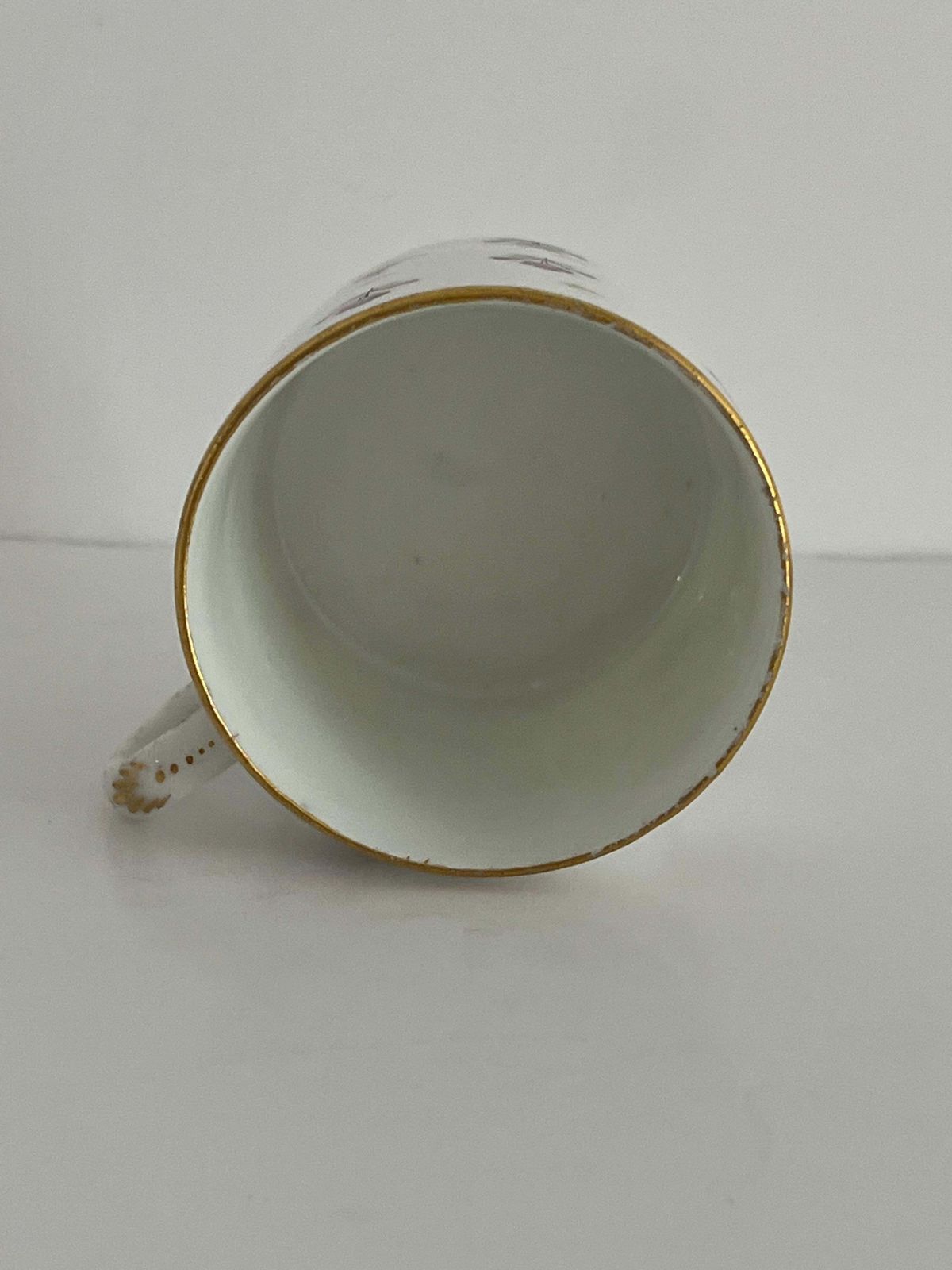 photo furniture Old Paris Porcelain Coffee Can Floral Sprigs Polychrome, French Ca 1795
