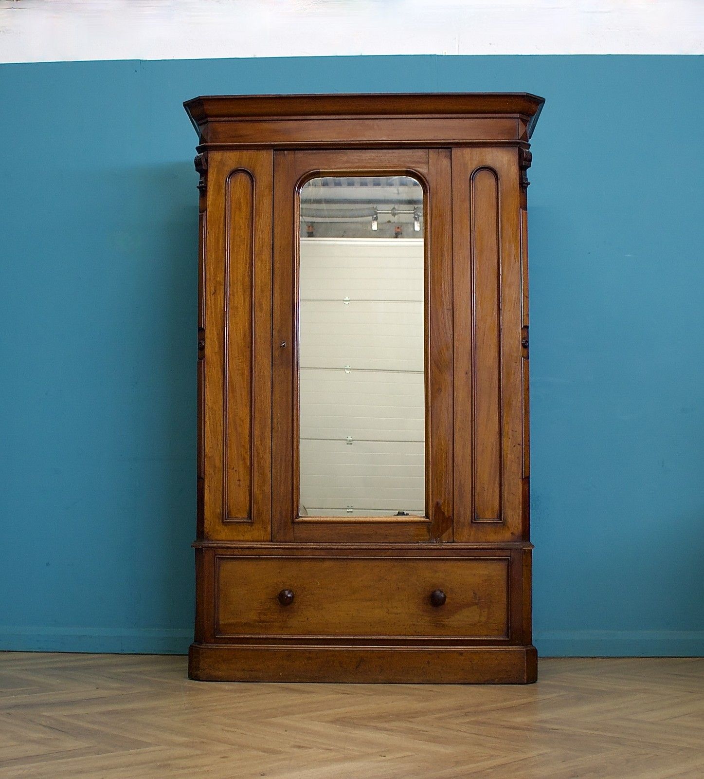 Antique Victorian Mahogany Wardrobe, 1880s #1770 photo furniture