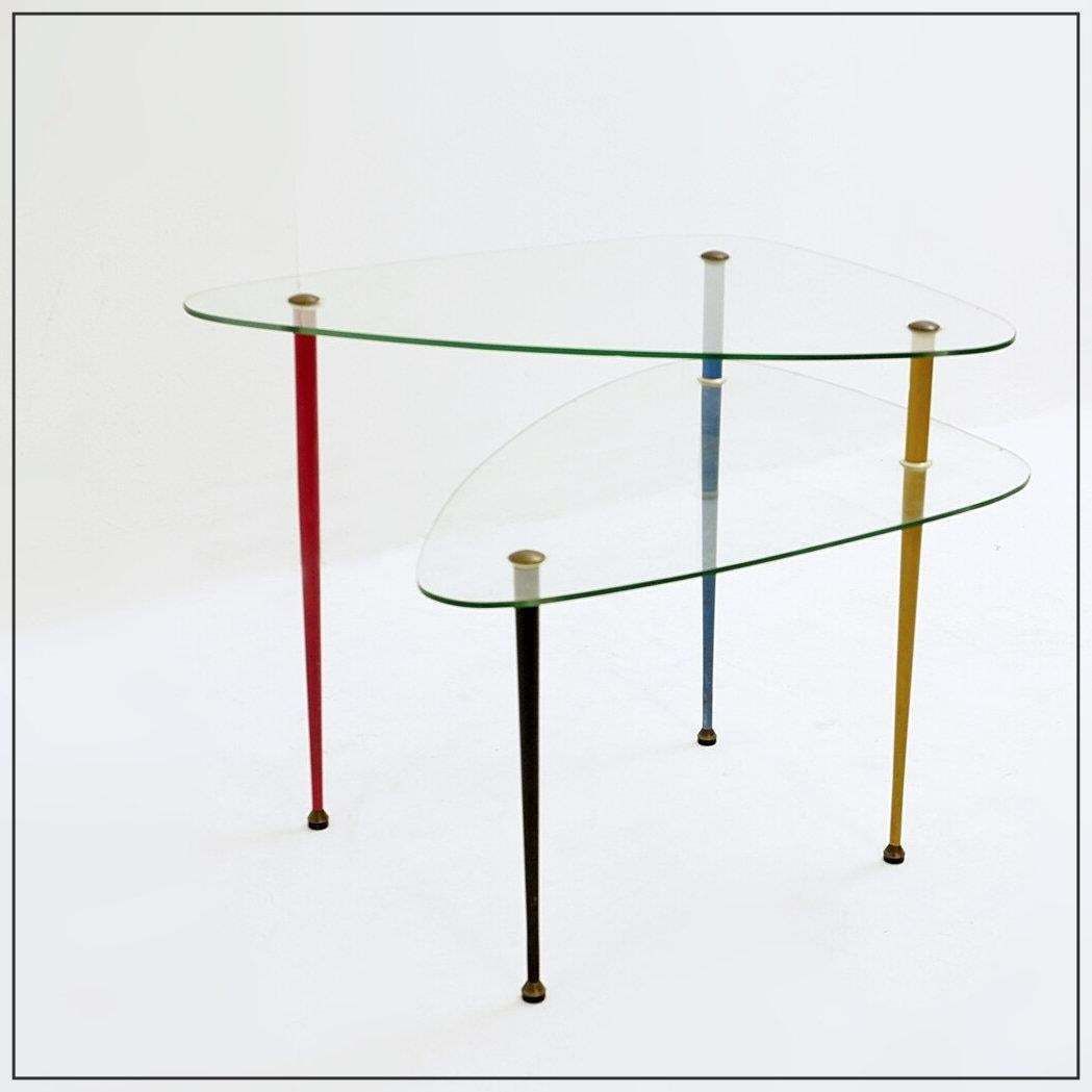 Furniture Italian "Arlecchino" Side Table By Edoardo Paoli For Vitrex, 1950s photo