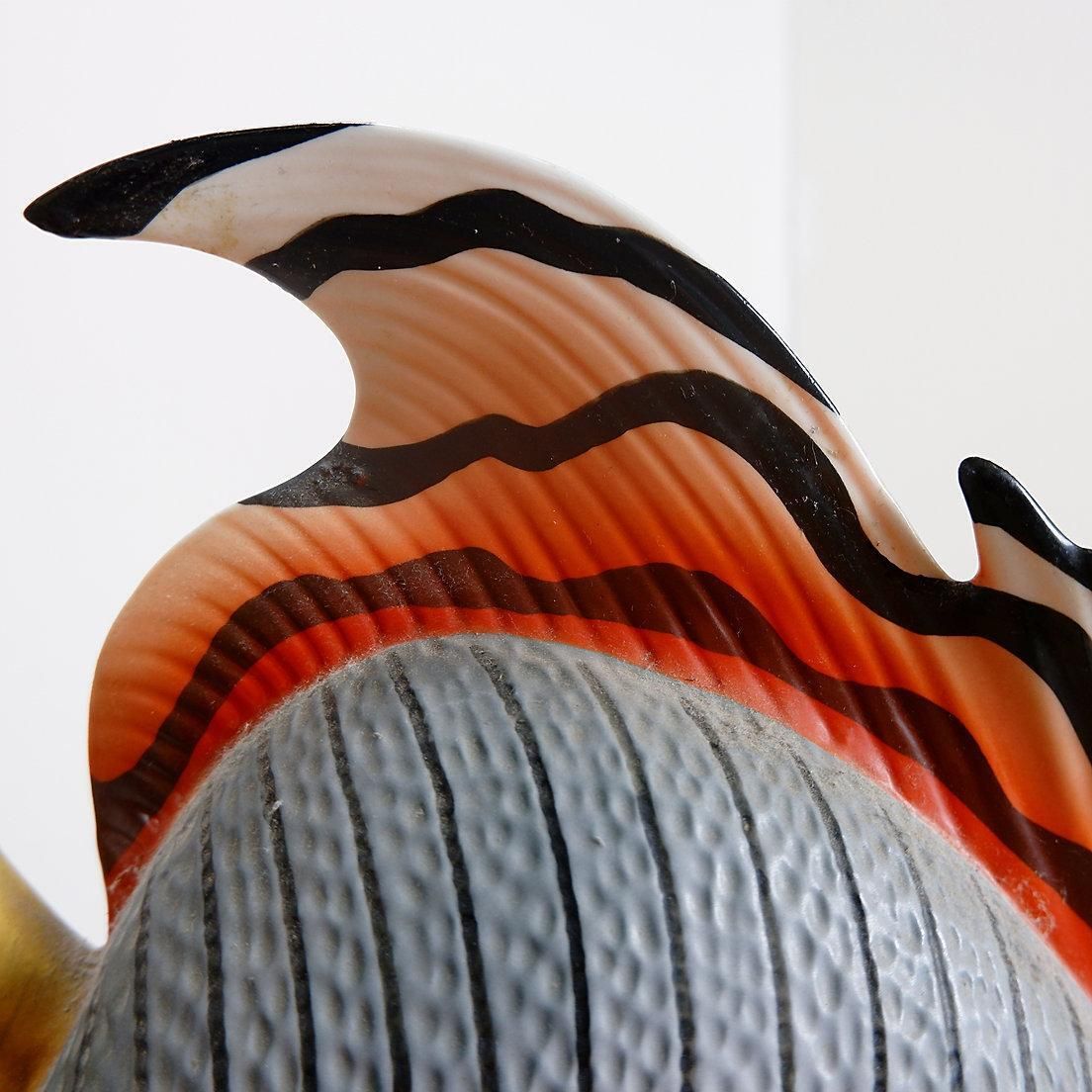 Giulia Mangani For Oggetti Porcelain Sculpture Of Fish Lamp   Circa 1980 photo Lighting