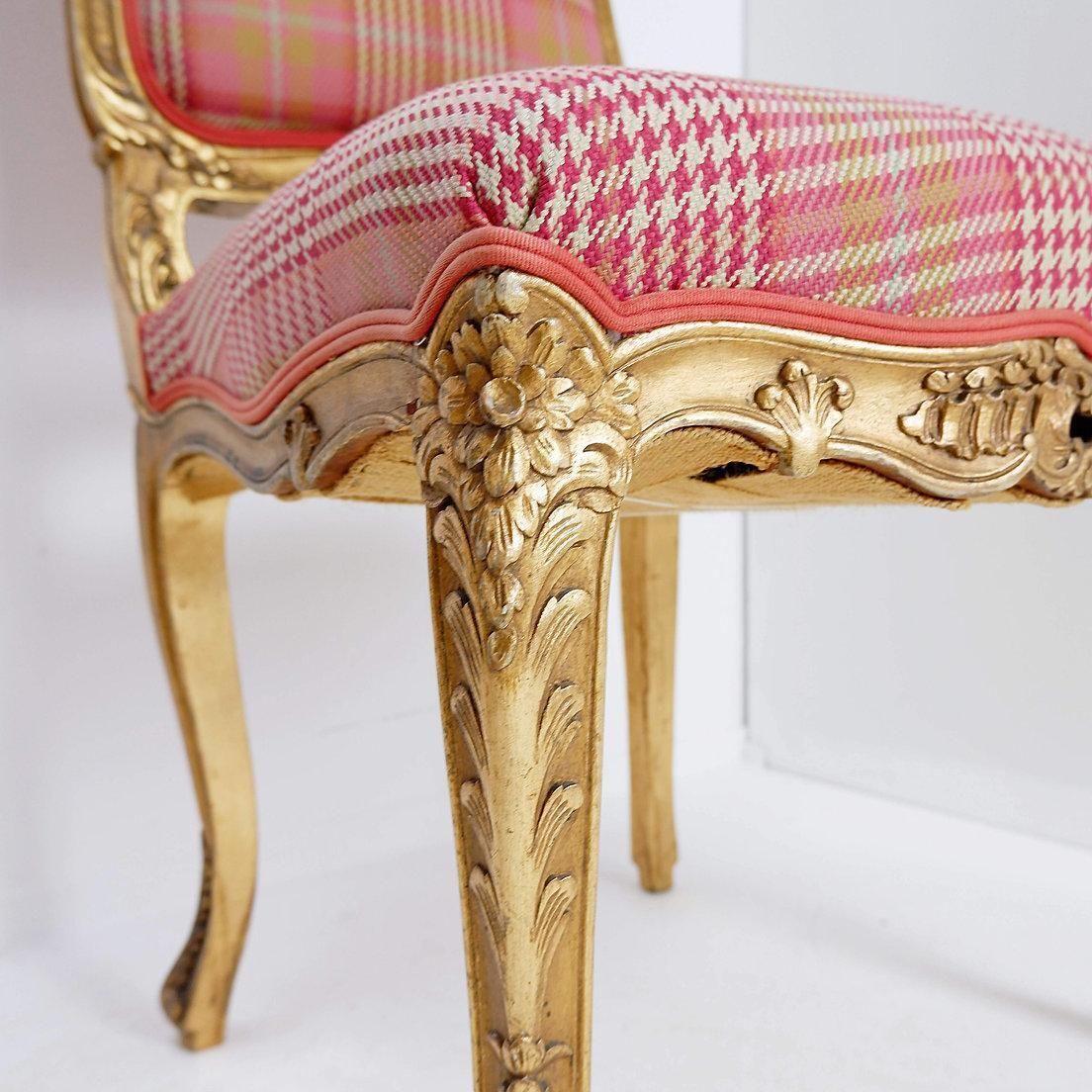 Louis XV Style Chairs, Wood And Fabric, Classic Design, 20th Century photo 910.0