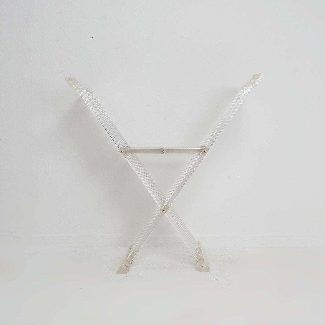 "Transparence" Collection By David Lange "Dagobert" Curule Seat   1970s photo vinterior