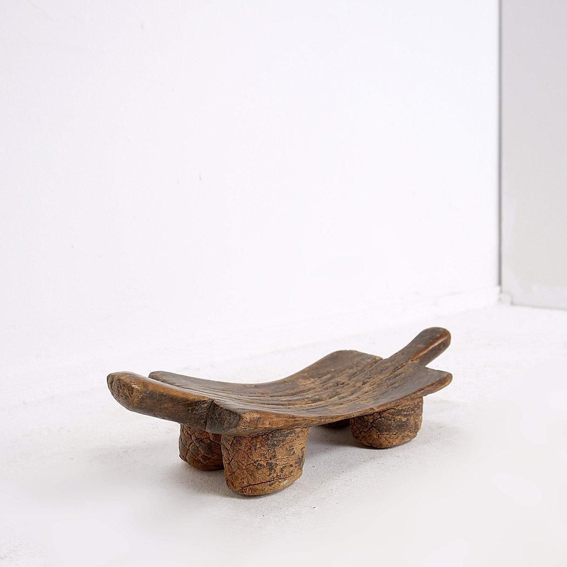 Senufo Hand Carved Wood Bench, Vintage African Stool, Mid 20th Century photo furniture