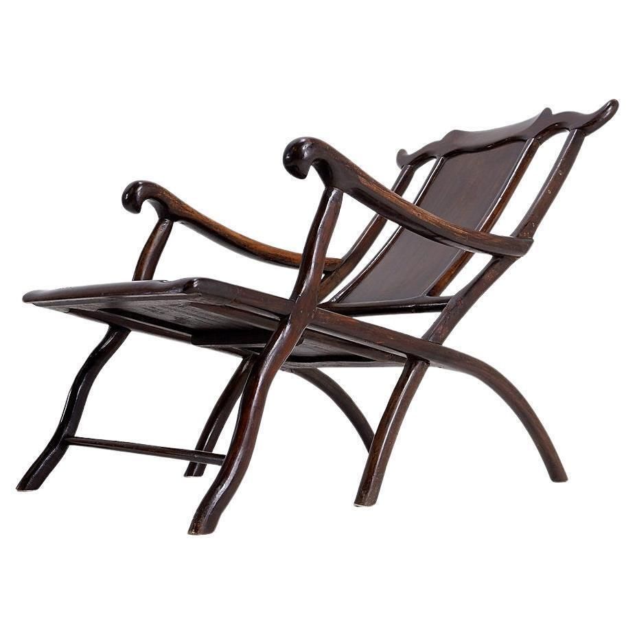 19th Century Chinese Moon Gazing Lounge Chair