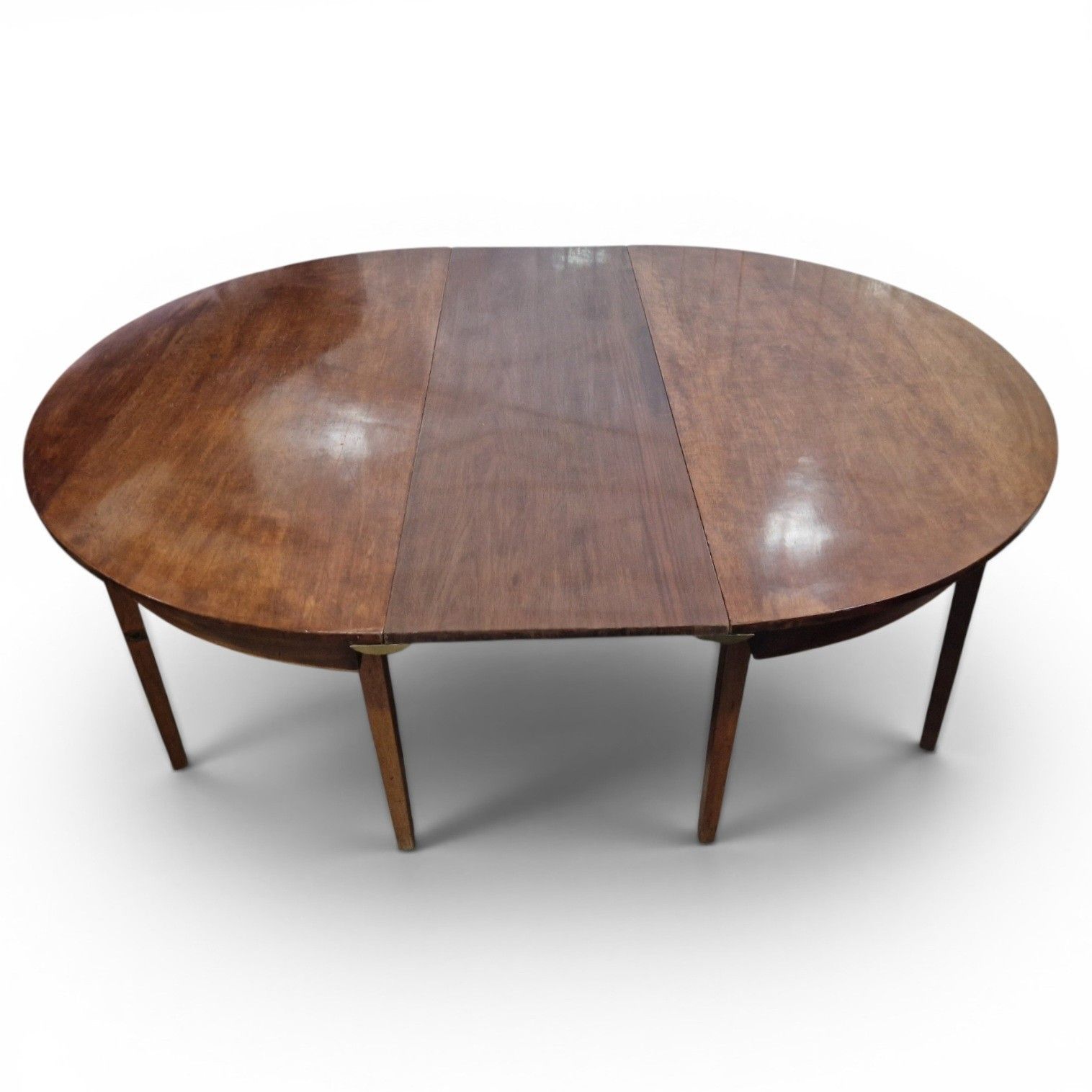 Georgian Mahogany D End Dining Table Demi Lune Pair Console Tables Antique photo furniture