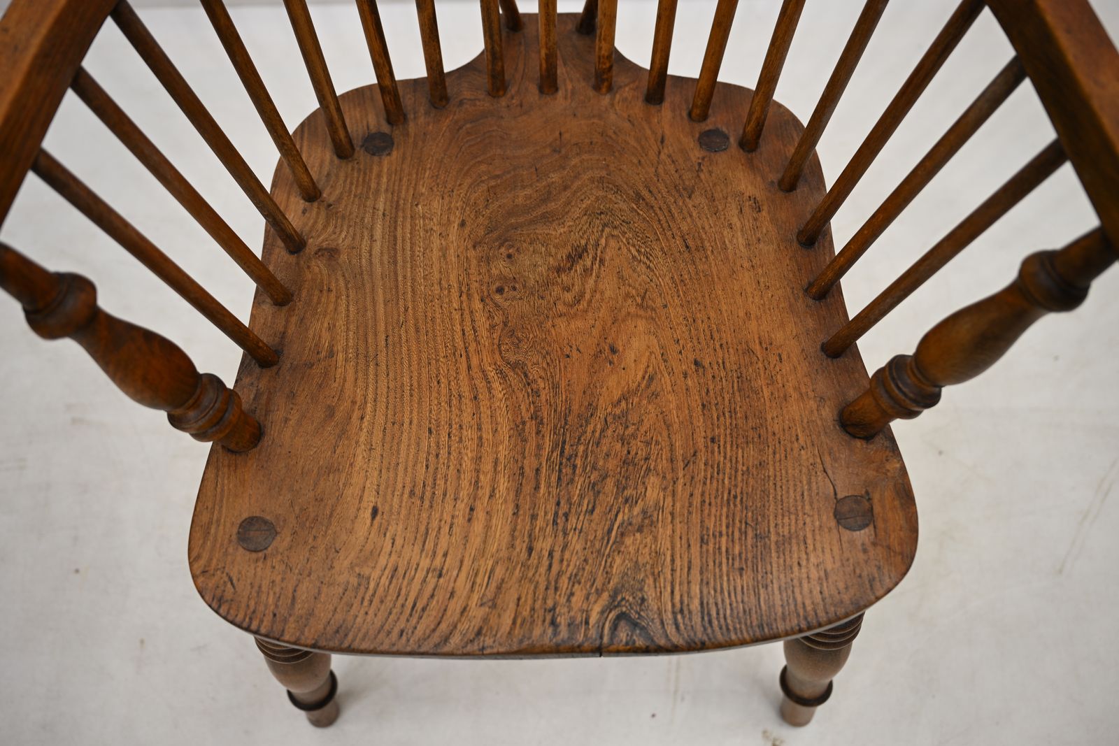 photo for sale Stick Back Windsor Chair Elm And Beech Antique Bow Back Carver Free* Uk Delivery