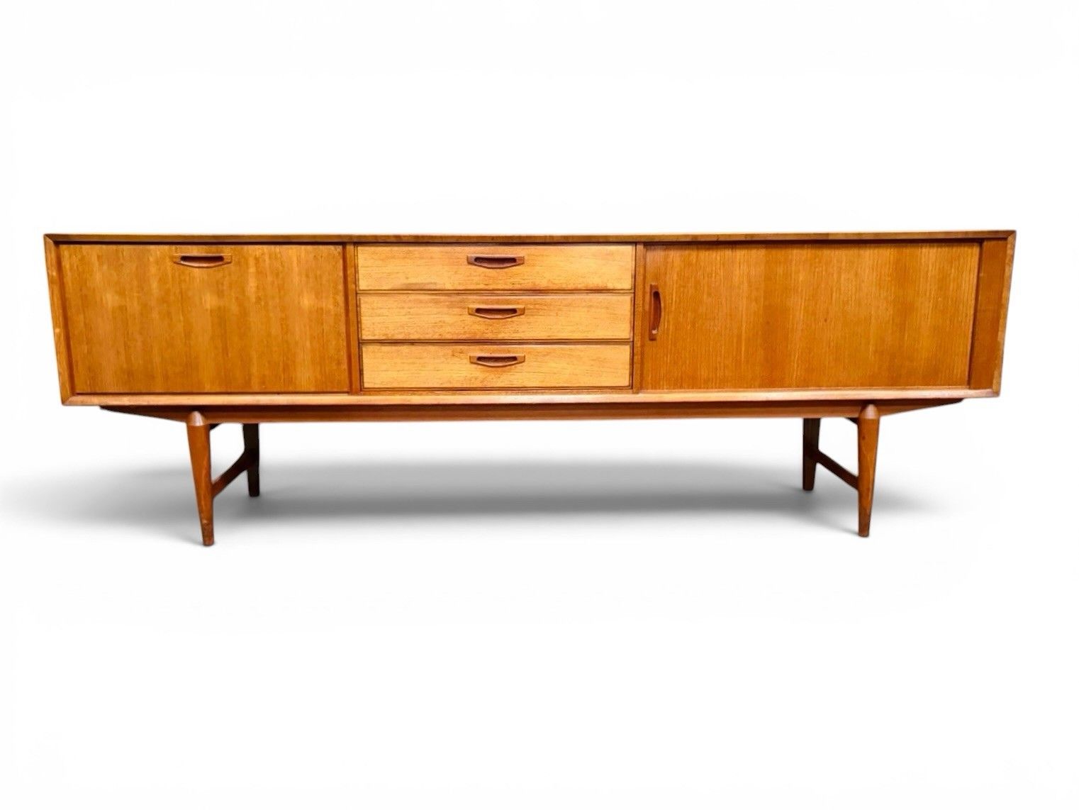 photo buy Swedish Omer Lefevre Meubelabriek Teak Sideboard Tambour Door Rare Mid Century
