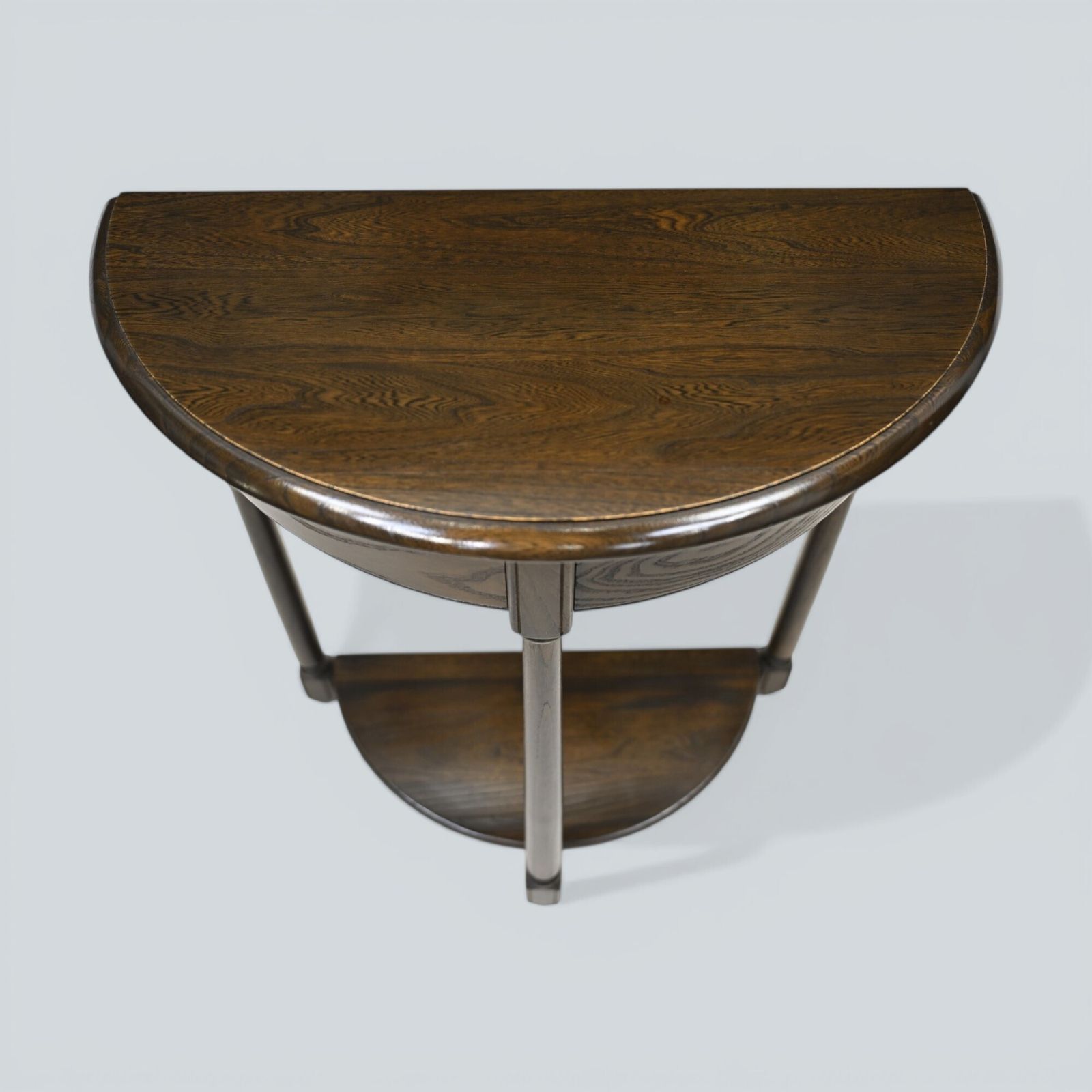 photo for sale Ercol Half Moon Hall Table Demilune 2 Tier Traditional Dark Free Uk Delivery*