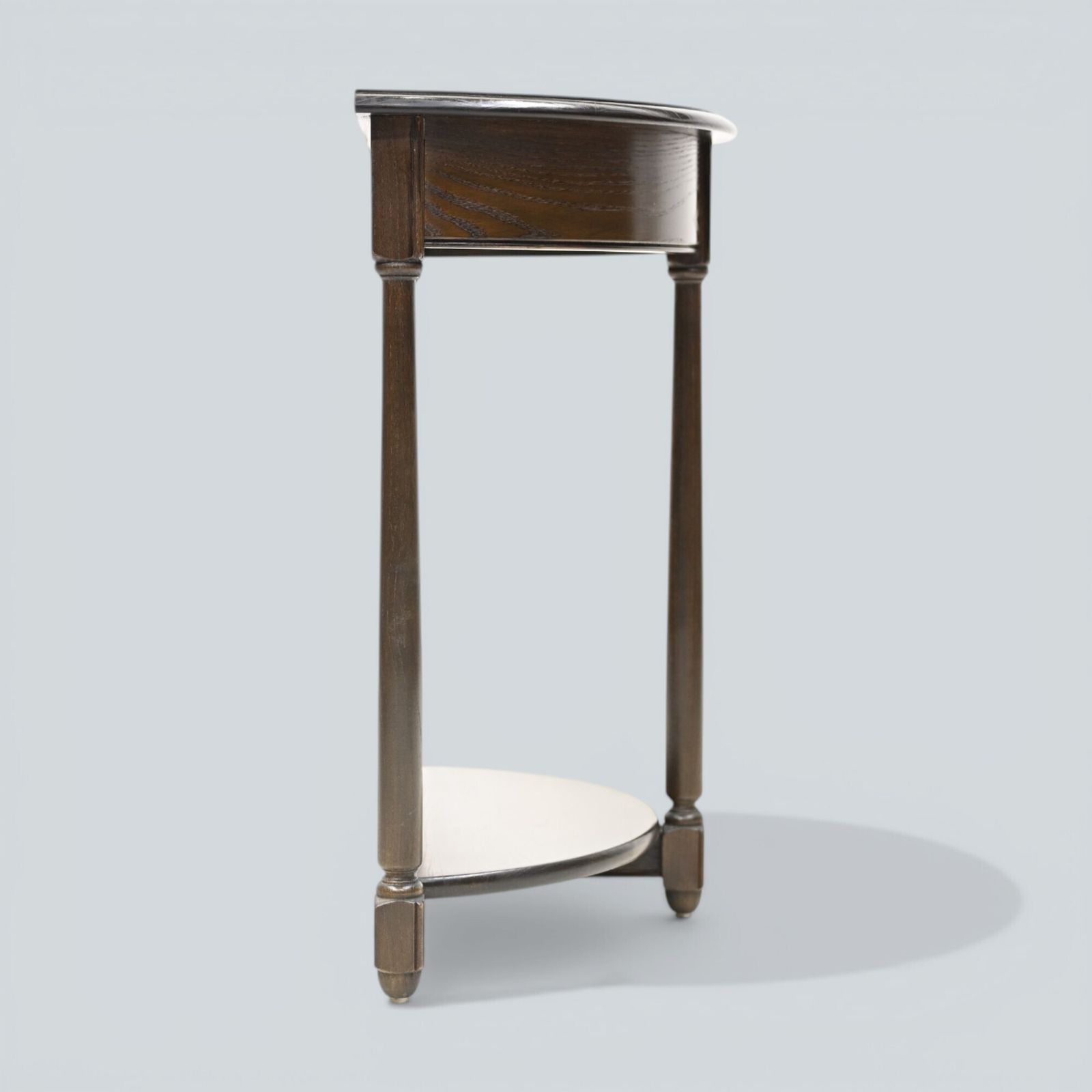 photo buy Ercol Half Moon Hall Table Demilune 2 Tier Traditional Dark Free Uk Delivery*