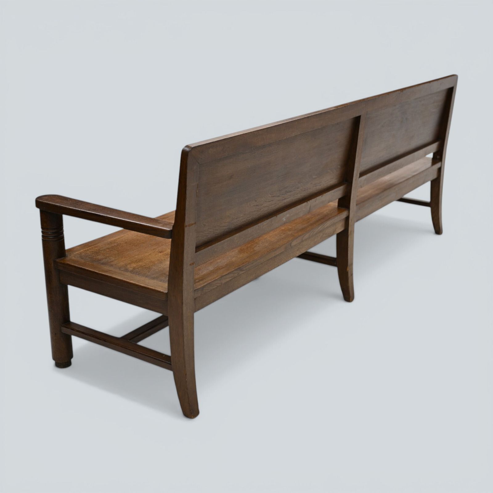 Large French Deco Bench & 3 Chairs P Bouillot Label Oak 1930s Free* Delivery photo 3587.0