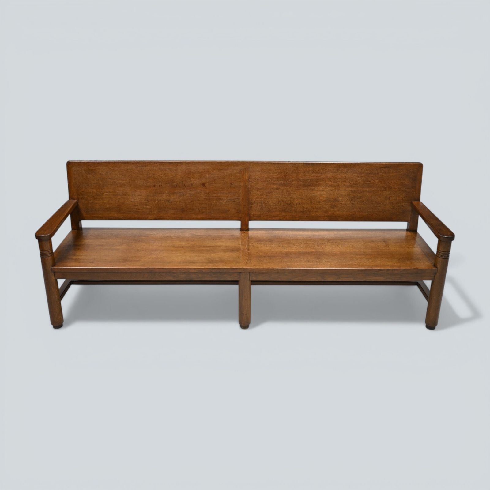 Furniture Large French Deco Bench & 3 Chairs P Bouillot Label Oak 1930s Free* Delivery photo