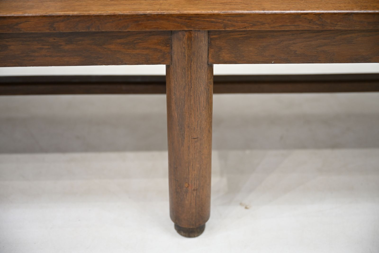 3587.0 Large French Deco Bench & 3 Chairs P Bouillot Label Oak 1930s Free* Delivery photo