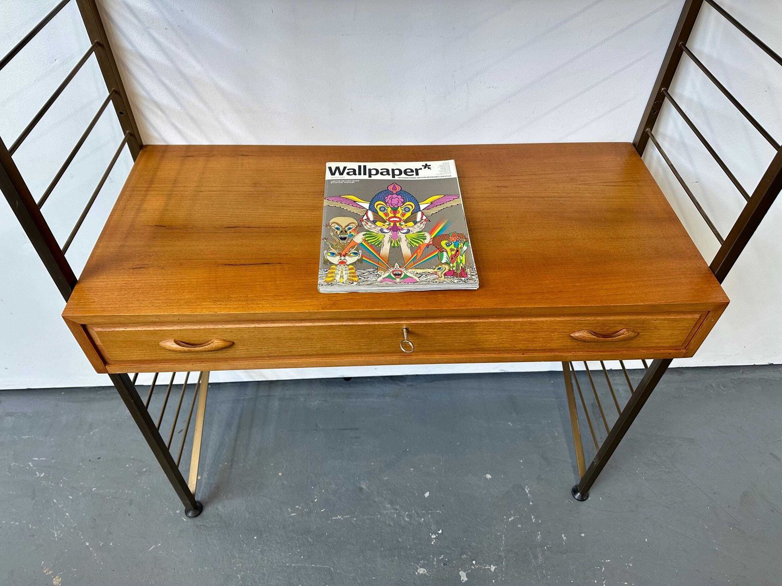 Vintage 1970s Ladderax Staples Teak Shelving / Desk / Bookcase. Retro Danish Mid Century Heals photo vintage