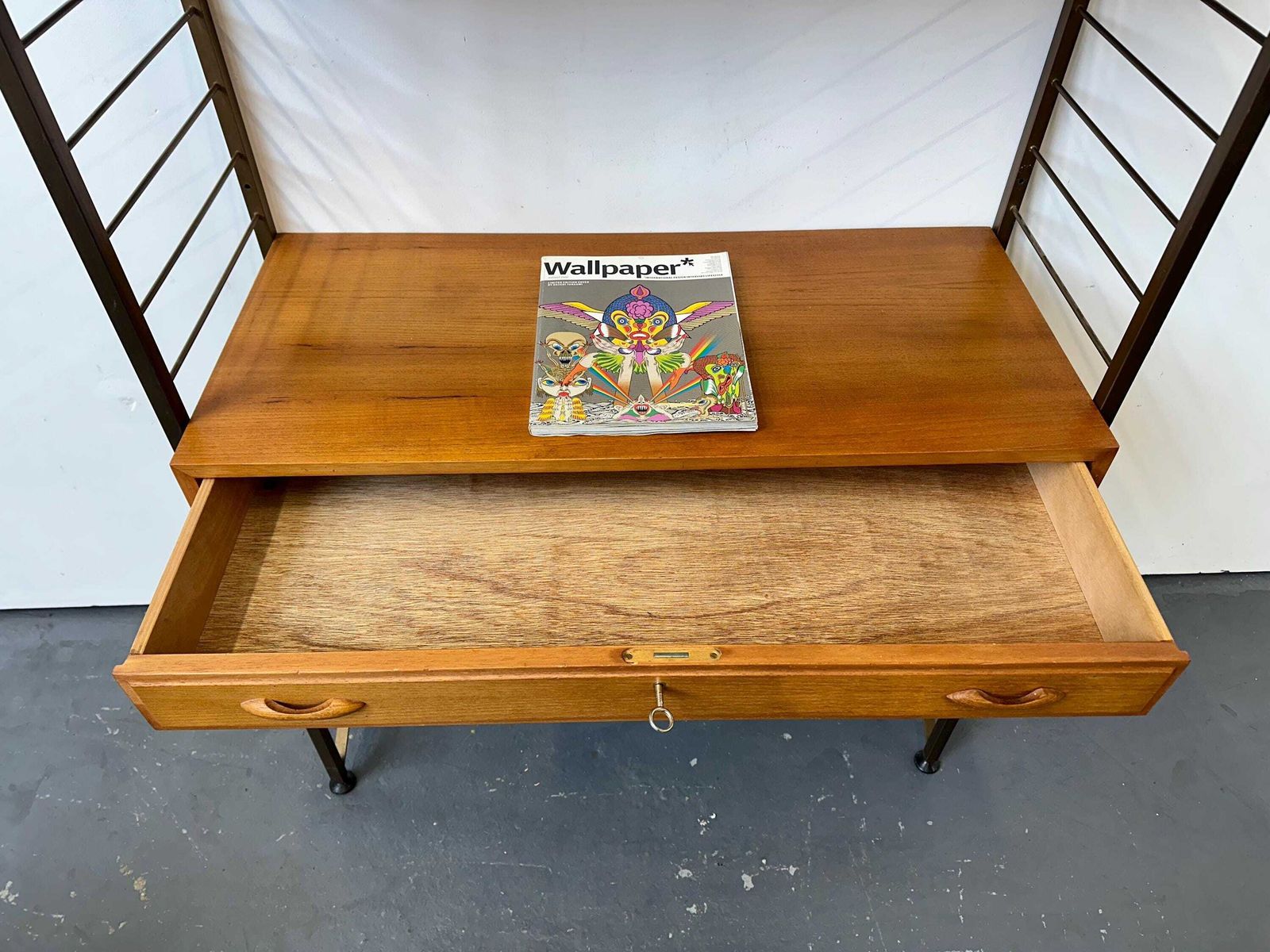 Furniture Vintage 1970s Ladderax Staples Teak Shelving / Desk / Bookcase. Retro Danish Mid Century Heals photo