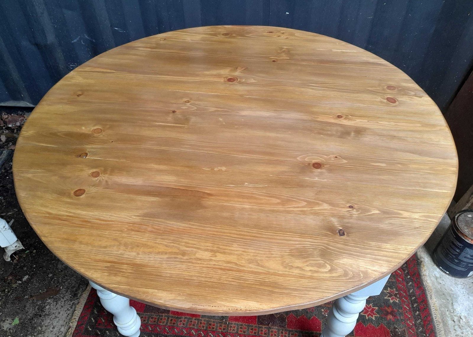 Handmade Circular Pine Table. photo 375.0