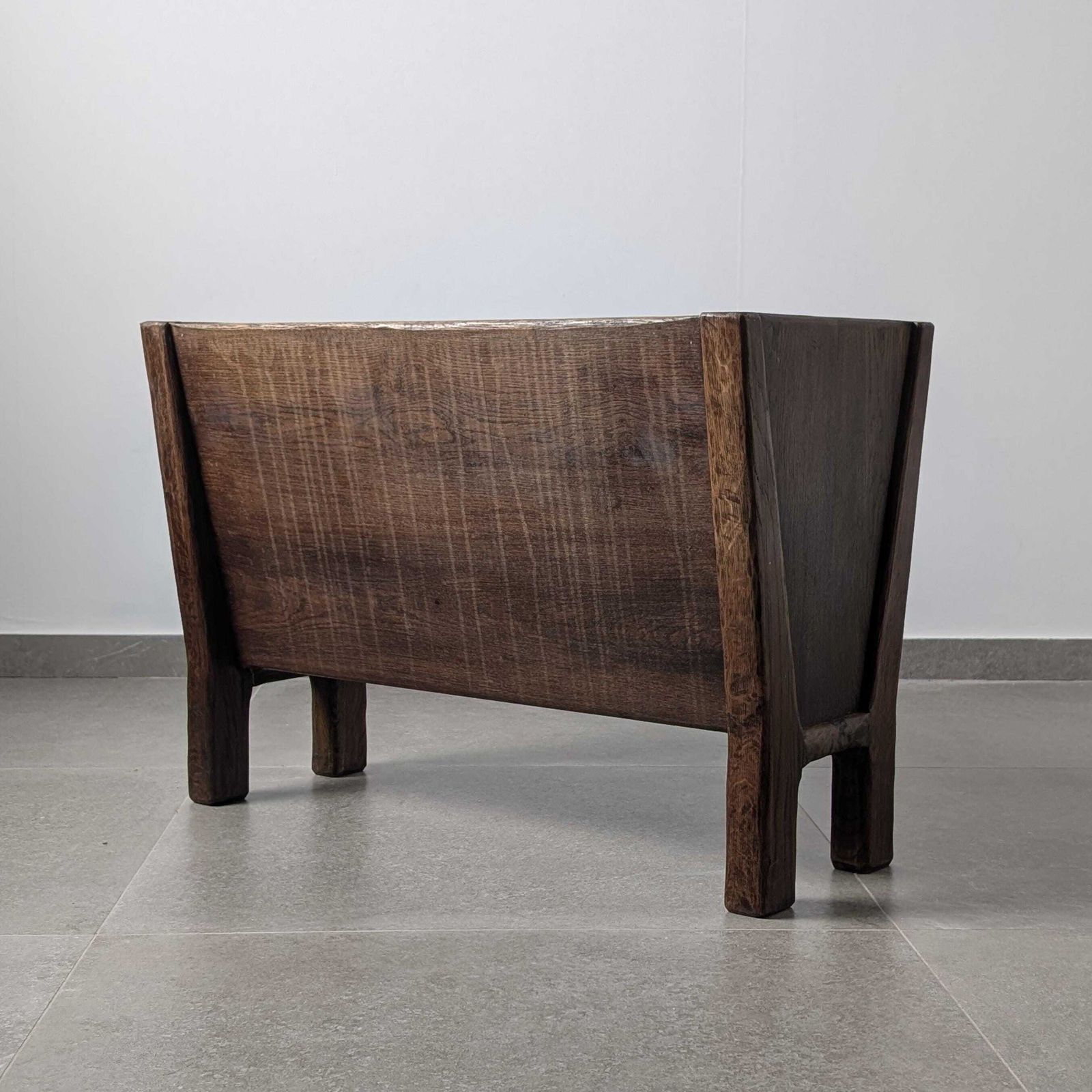 Macetero De Madera Maciza Wabi Sabi, Aarhus, Dinamarca, 1940s