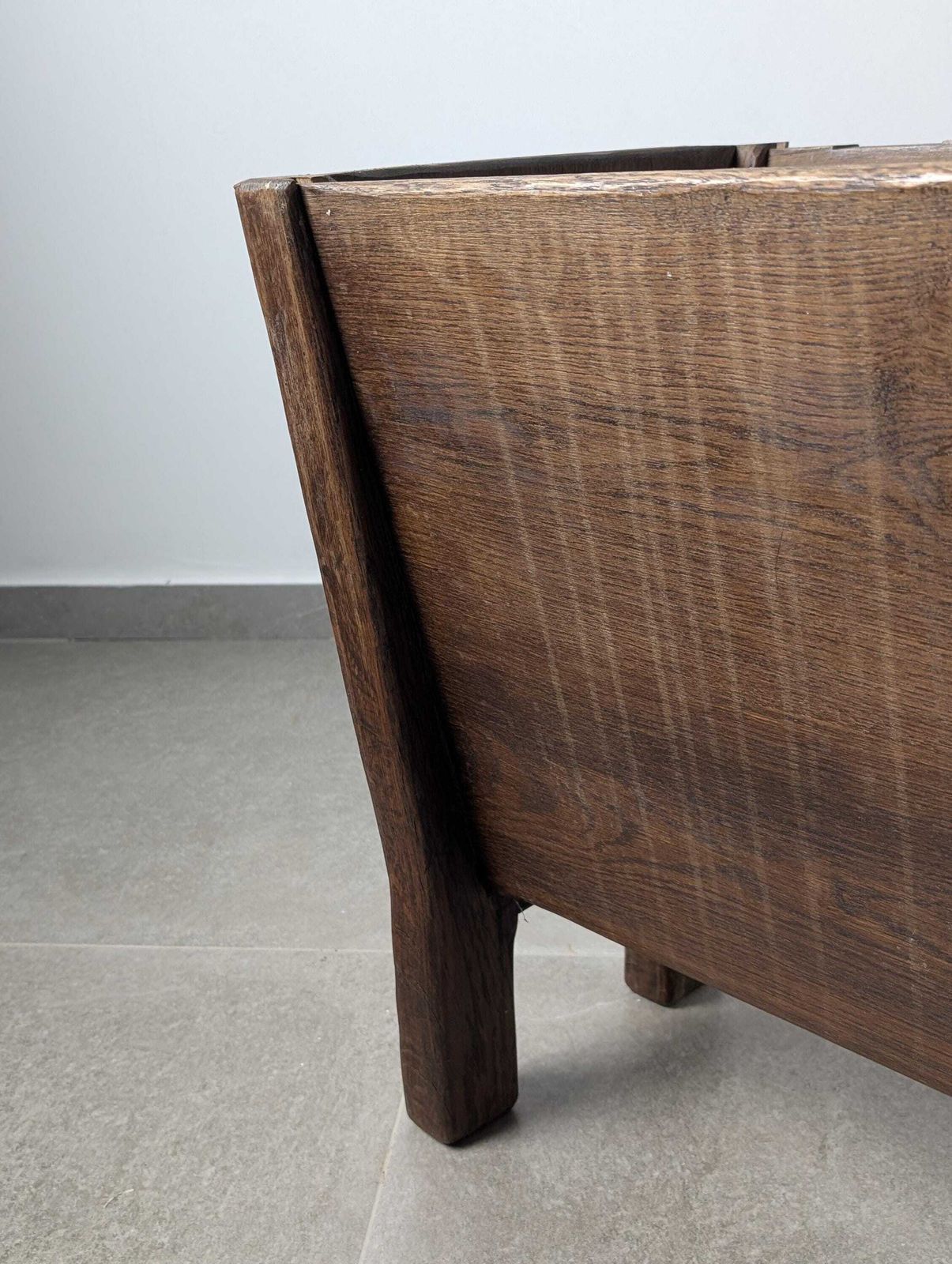 photo vintage Macetero De Madera Maciza Wabi Sabi, Aarhus, Dinamarca, 1940s