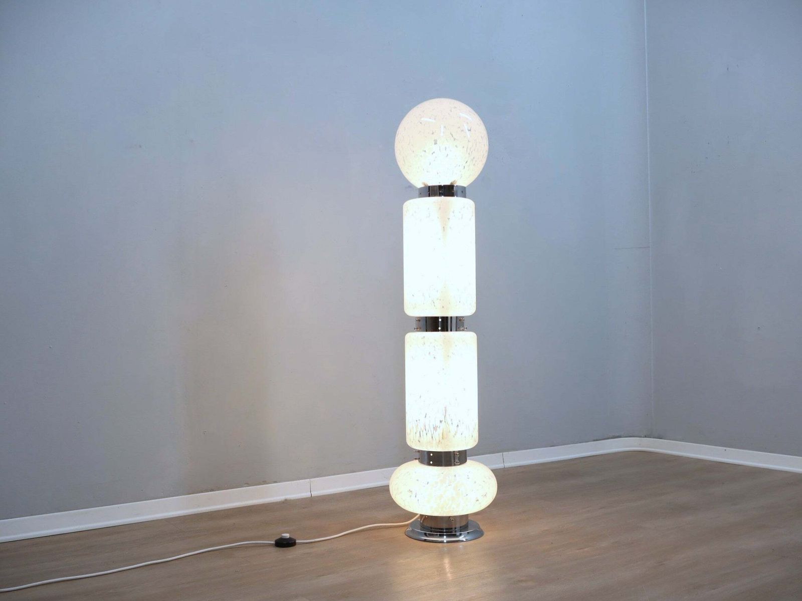 Murano Glass Totem Floor Lamp Av Mazzega 1960s