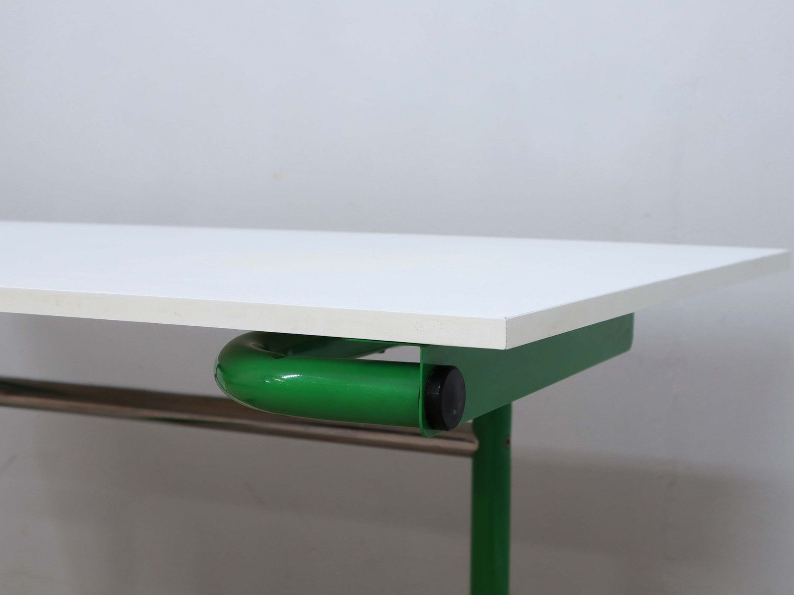 1960s Bieffeplast Vintage Green Metal Frame Desk photo buy