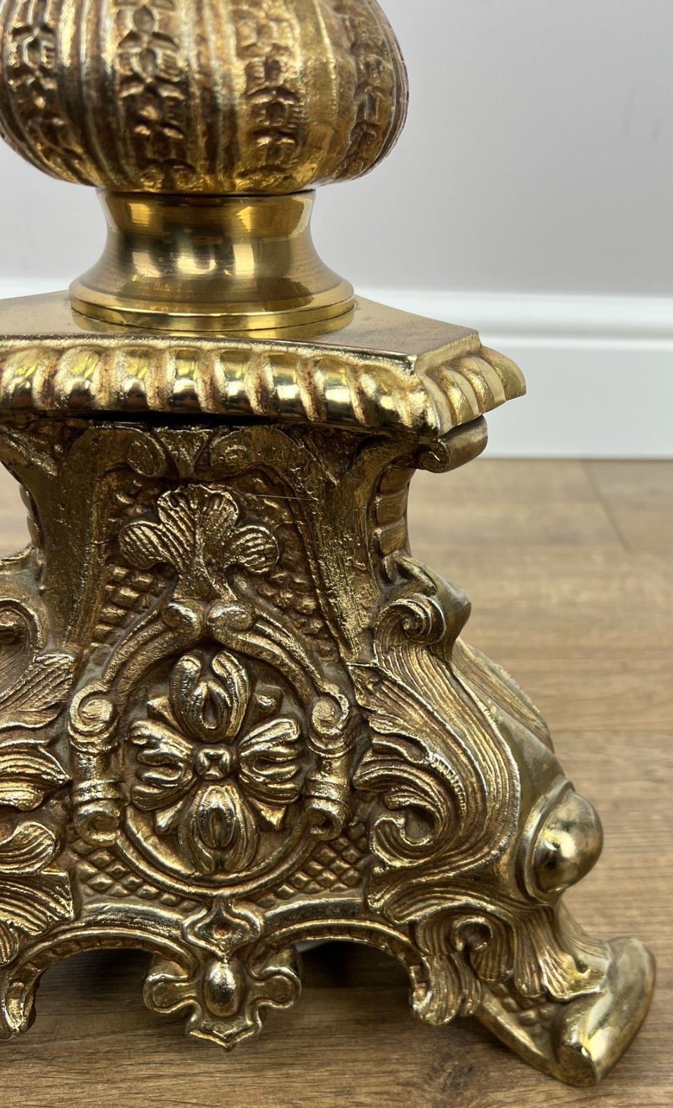 photo buy Floor Lamp Vintage French Style Standing Lamp Ornate With Tassel Shade Lot 6076