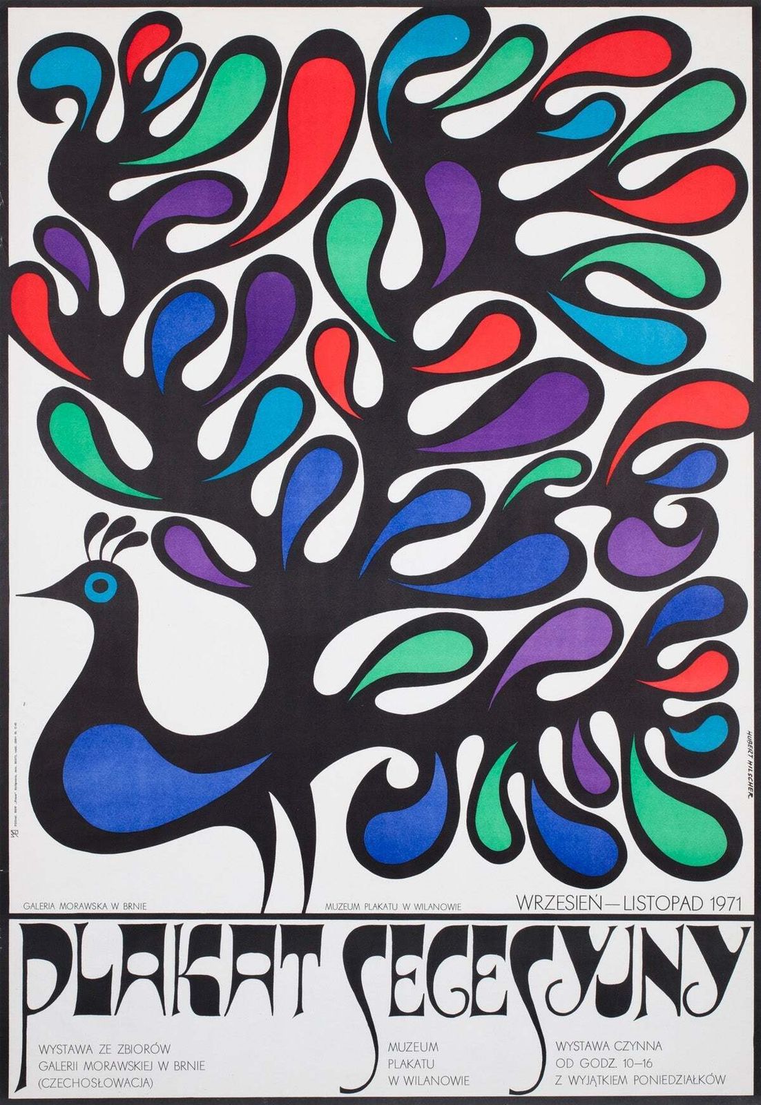 Plakat Secesyjny Art Nouveau 1971 Polish Poster Museum Poster, Hubert Hilscher