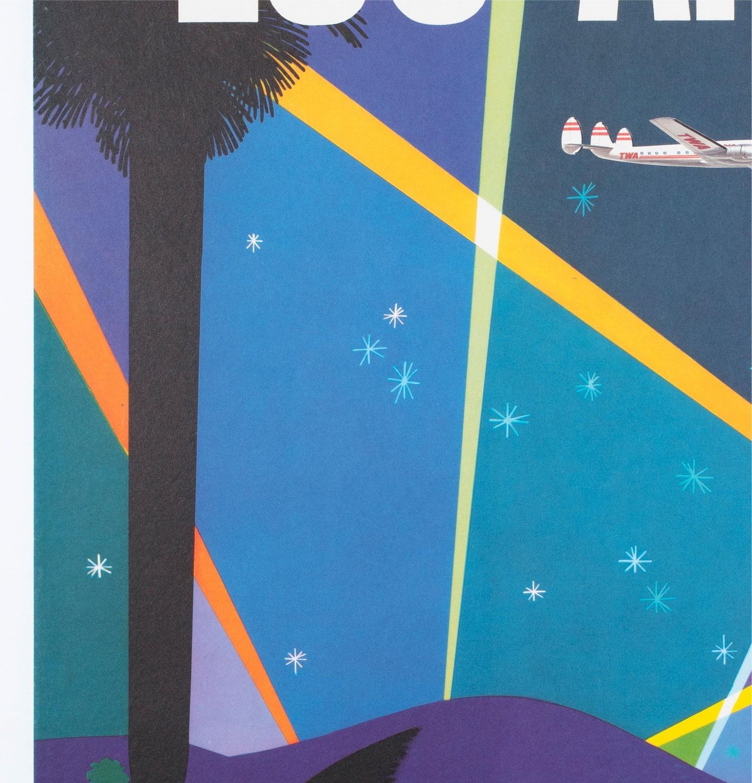 Affiche de voyage TWA Los Angeles C1958, David Klein photo 13206.0