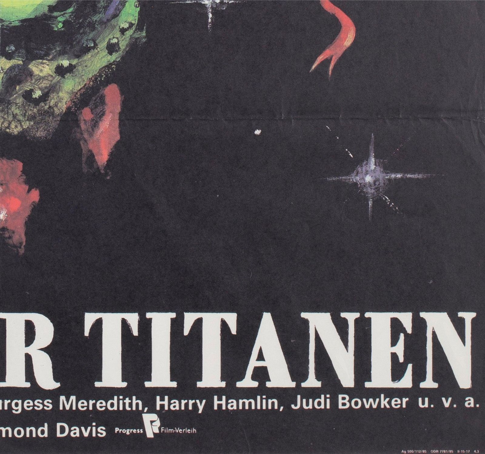 Clash Of The Titans 1985 East German A1 Film Poster, Ernst photo vintage